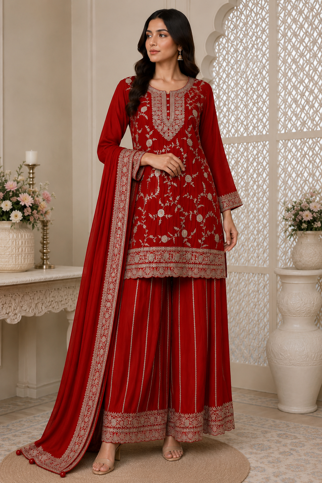 Designer Bridal Collection - Handcrafted Festive sharara Set | 7101