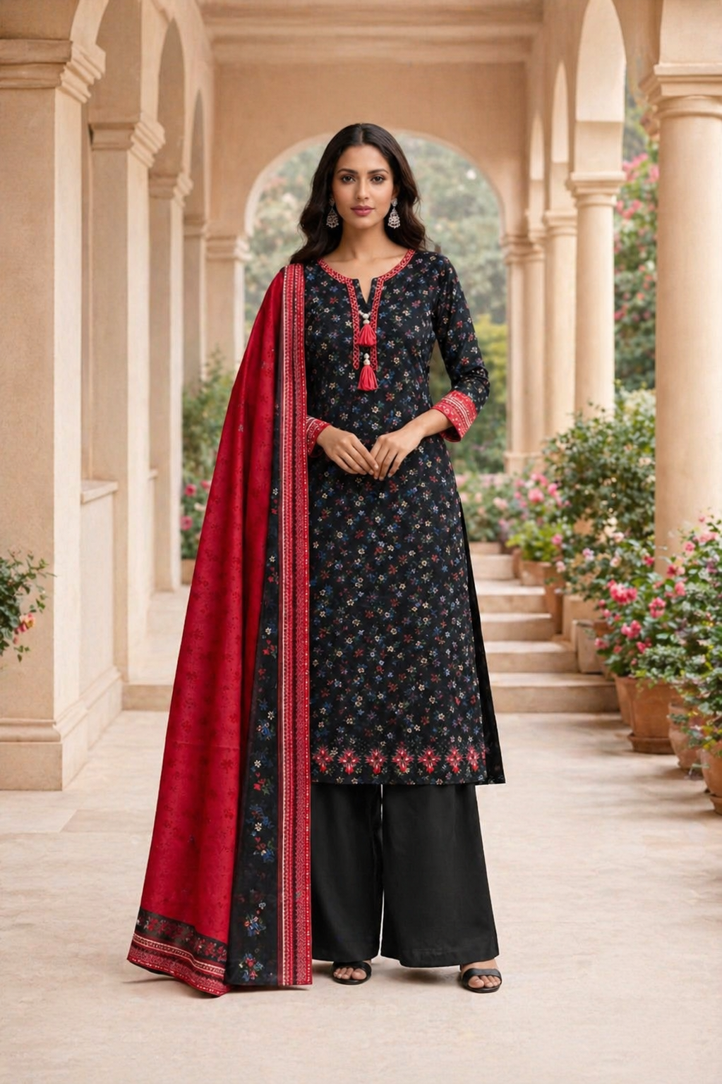 Fancy Embroidered Cotton Set | 201 - 205