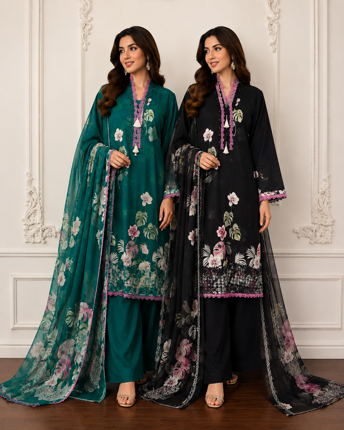 Floral Printed Kurta Set | 2201-2202