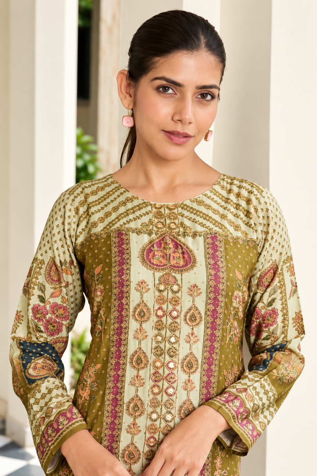 Printed Fancy Muslin Suit || 3101