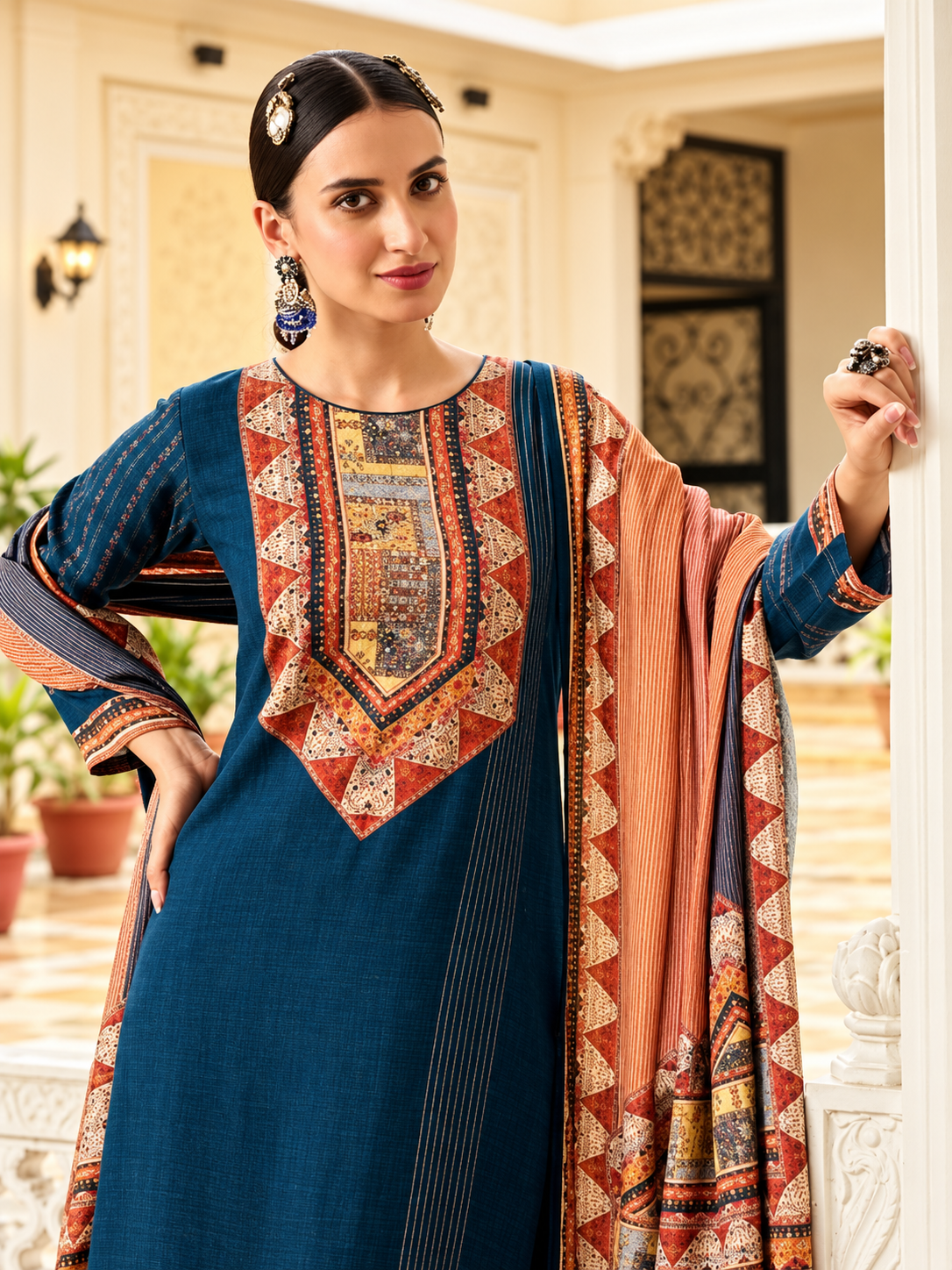 Majestic Pashmina Kaftan Set