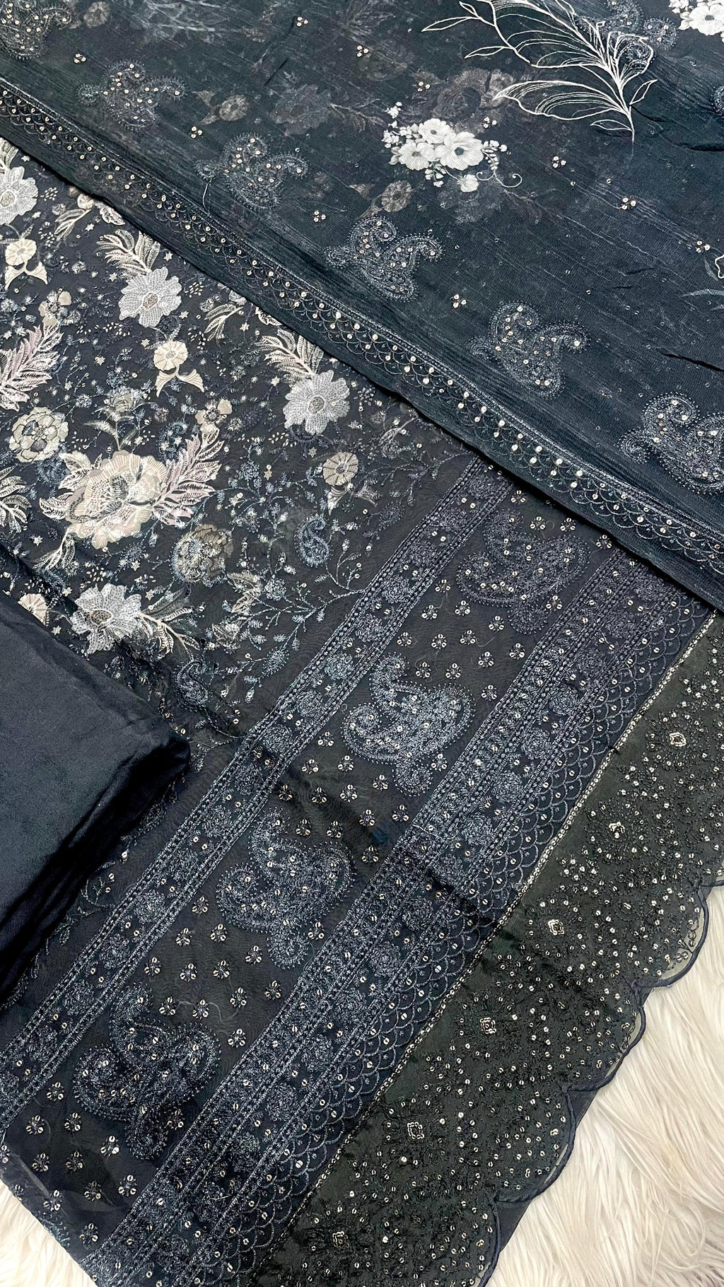 Monochrome Grace: Organza Edition