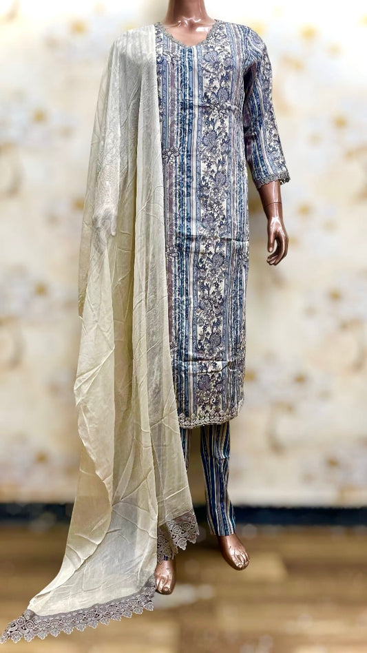 FLORAL EMB COTTON STITCHED COLLECTION