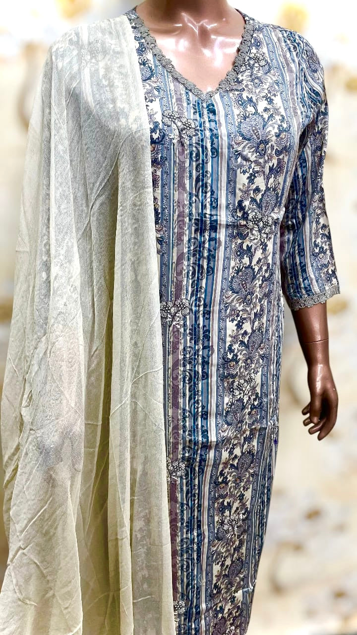 FLORAL EMB COTTON STITCHED COLLECTION