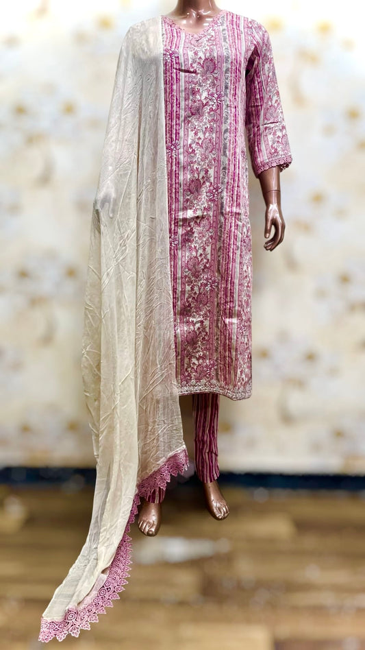 FLORAL EMB COTTON STITCHED COLLECTION