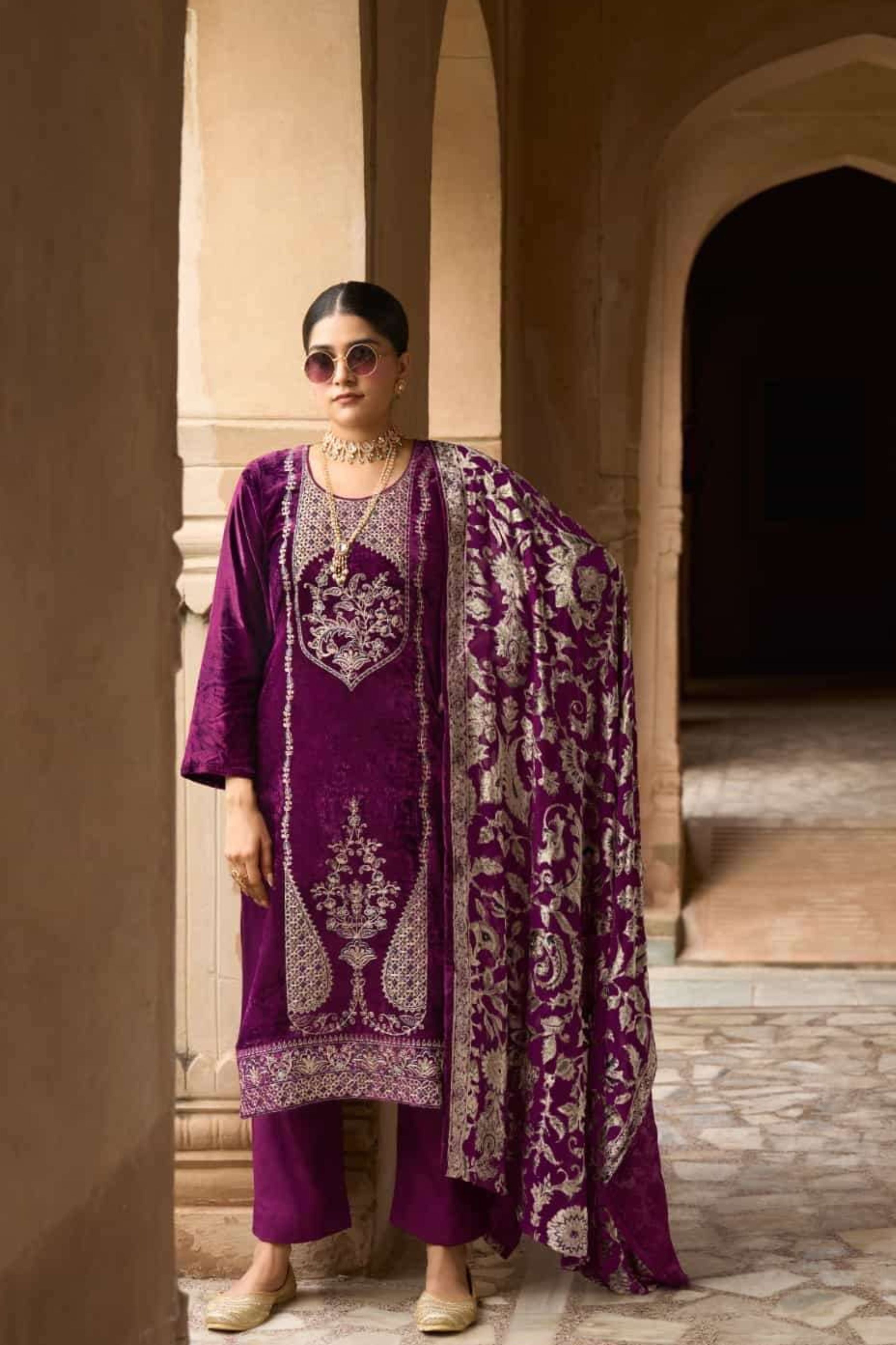 Embroidered Velvet Perfection