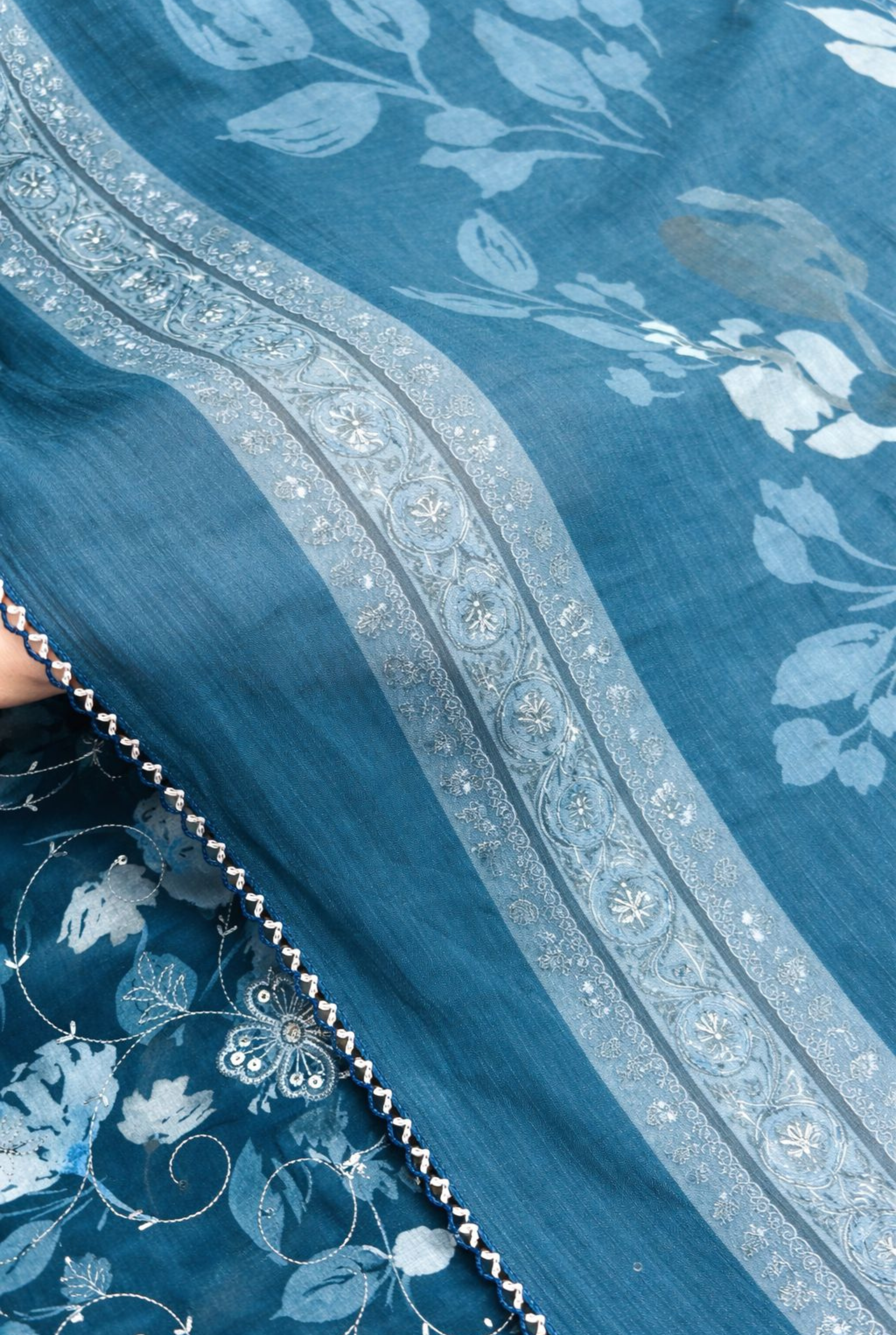 Teal Aura Embroidered Cotton Series | 1401