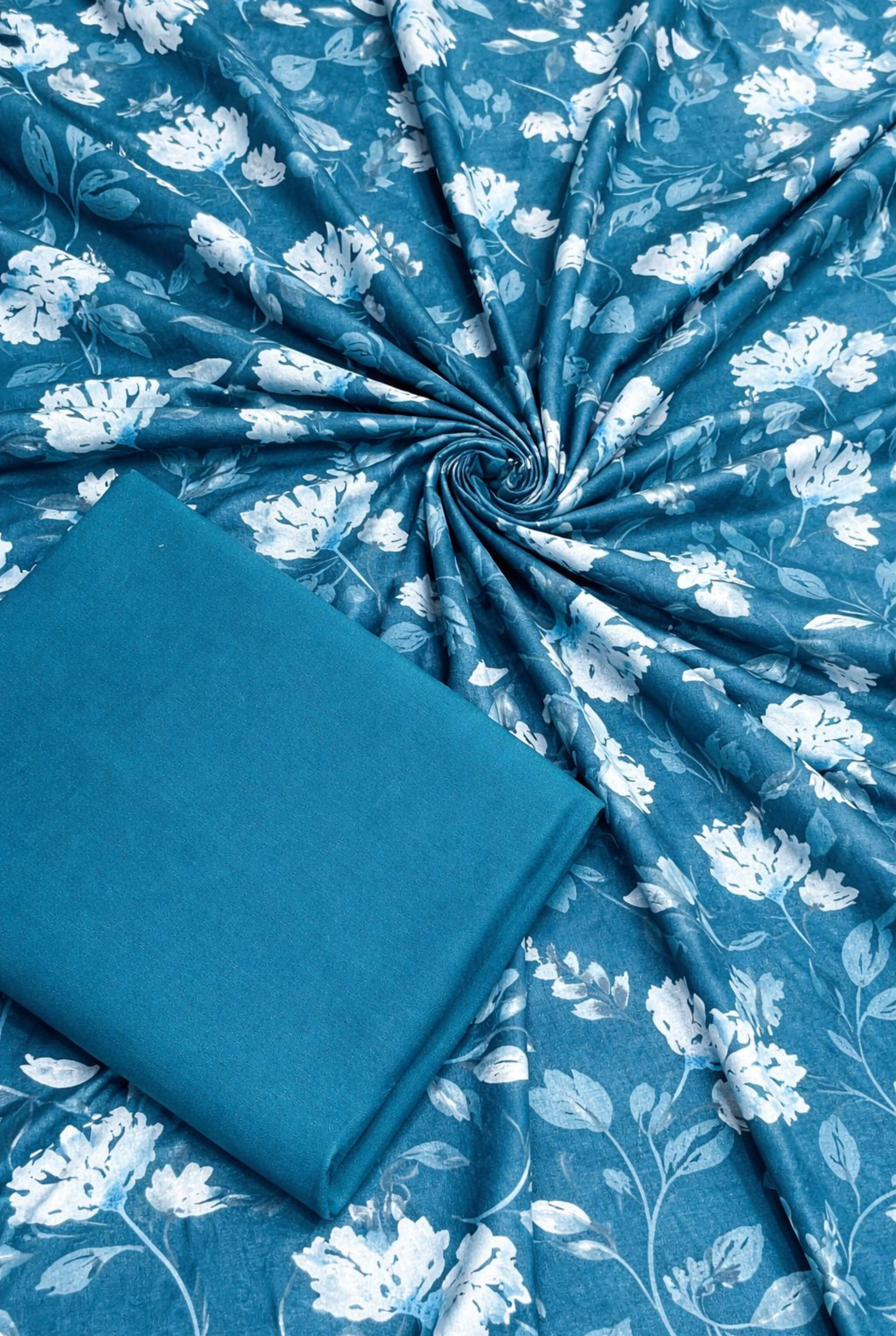 Teal Aura Embroidered Cotton Series | 1401