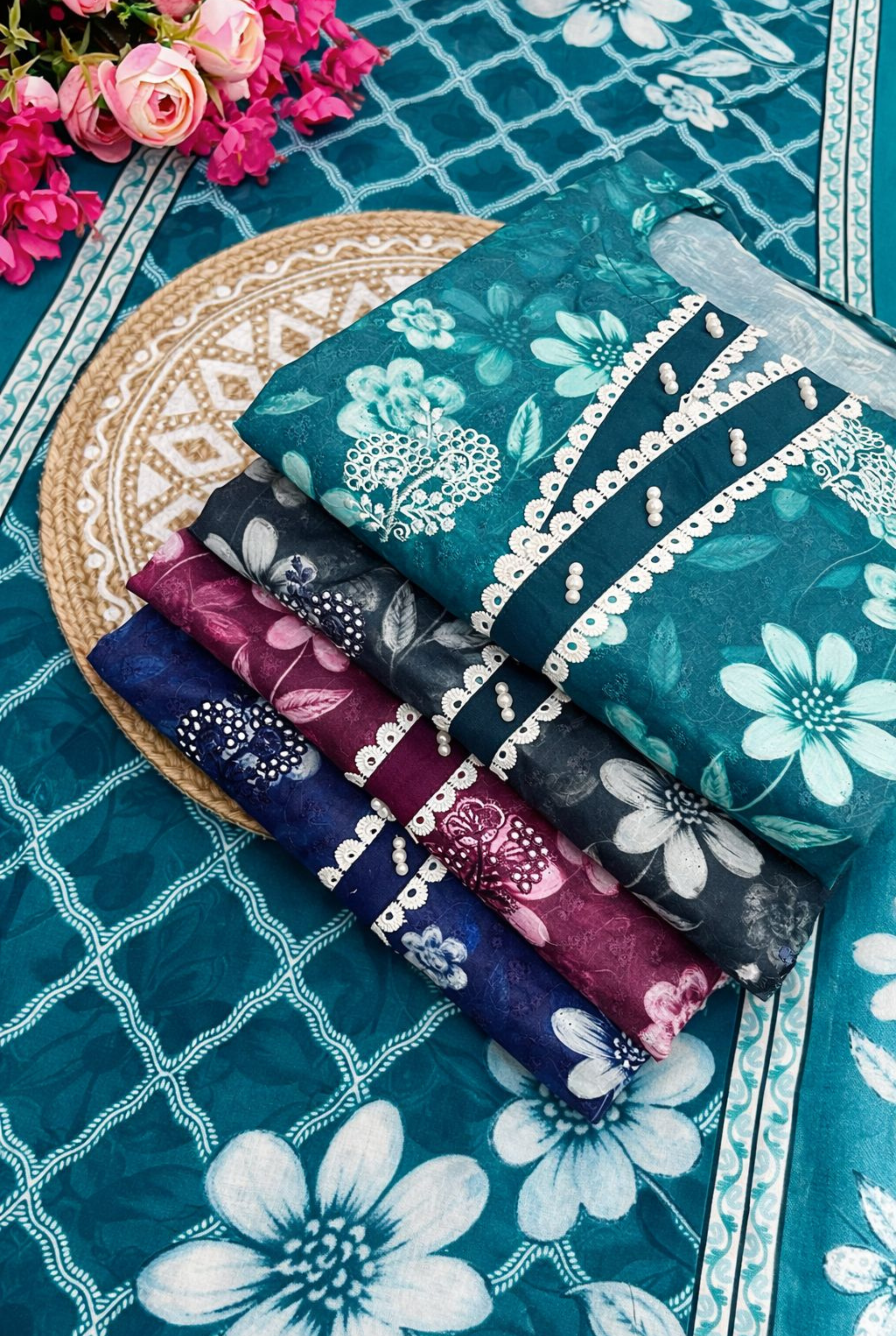 Refined Weave Embroidered Cotton Series | 1201 - 1204