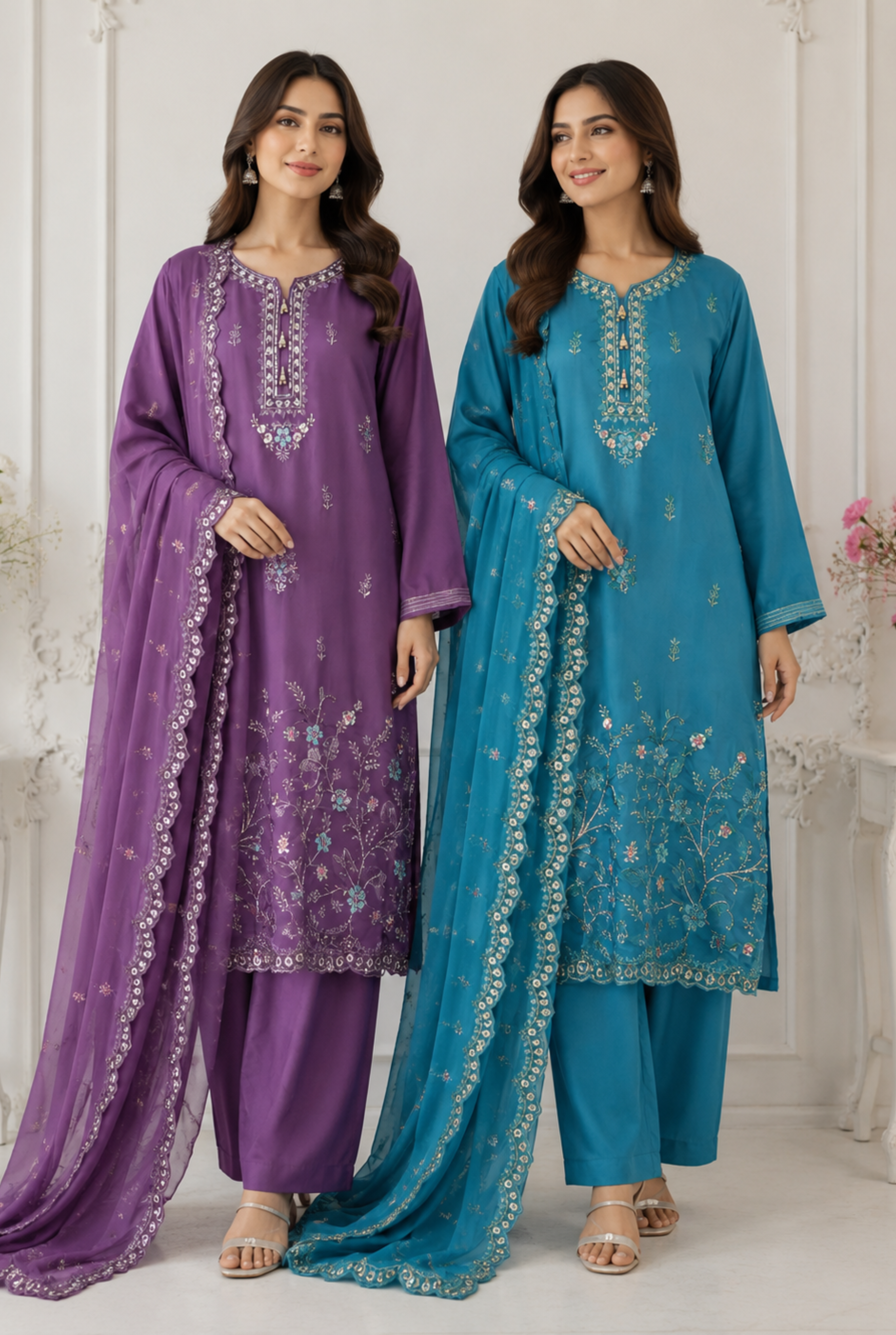 Floral Classic Set by Zainab Chottani | 1001-1002