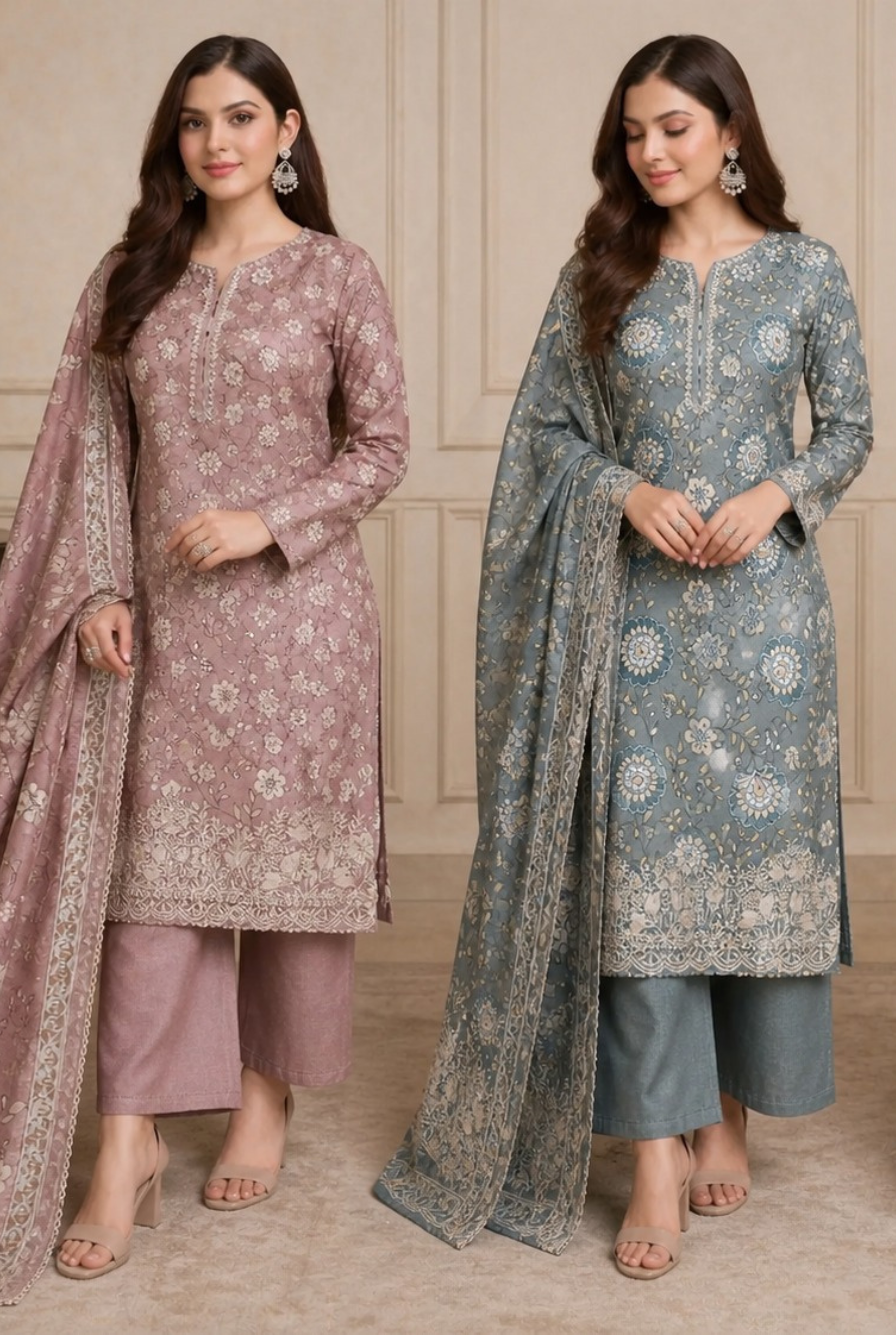 Fasana Florals Embroidered Cotton Collection