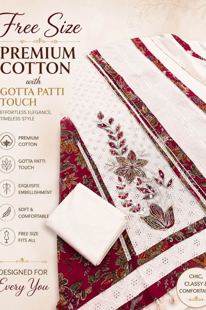 Premium Cotton Luxe – Gotta Patti Edition | 1201-1203