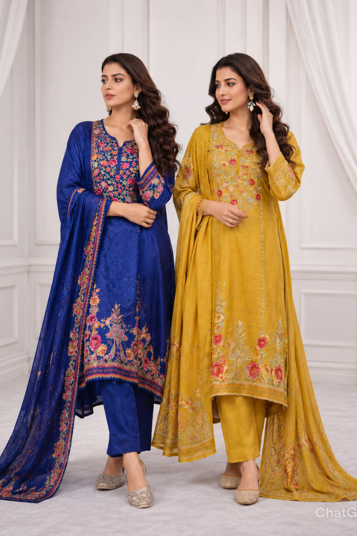 Floral Embroidered Muslin Edition | 1101 - 1104