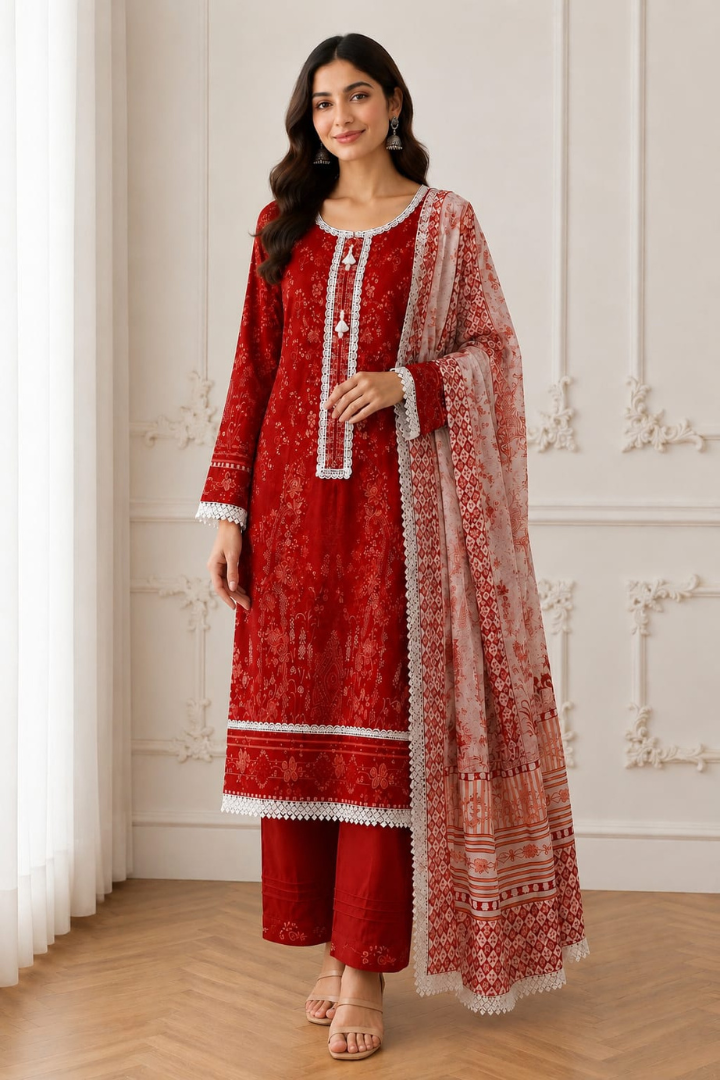 Premium Lawn Stitched Series | 4204