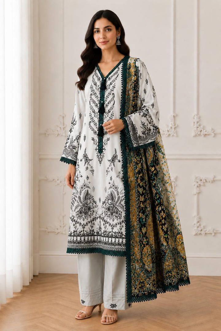 Premium Lawn Stitched Series | 4203