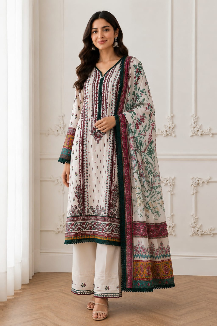 Premium Lawn Stitched Series | 4201