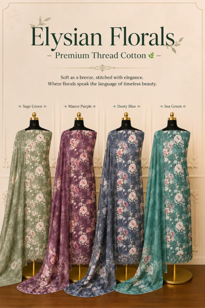 Elysian Florals Premium Thread Cotton | 2498-2502