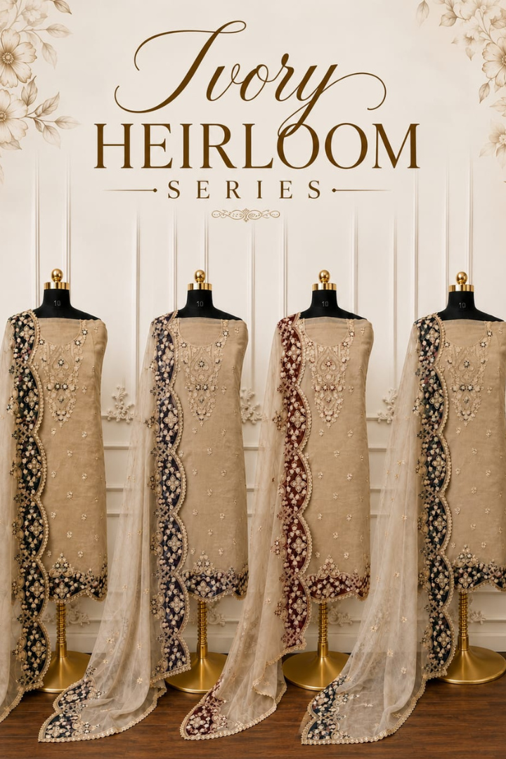 Ivory Heirloom Series Heavy Embroidered Party Collection | 2506-2509