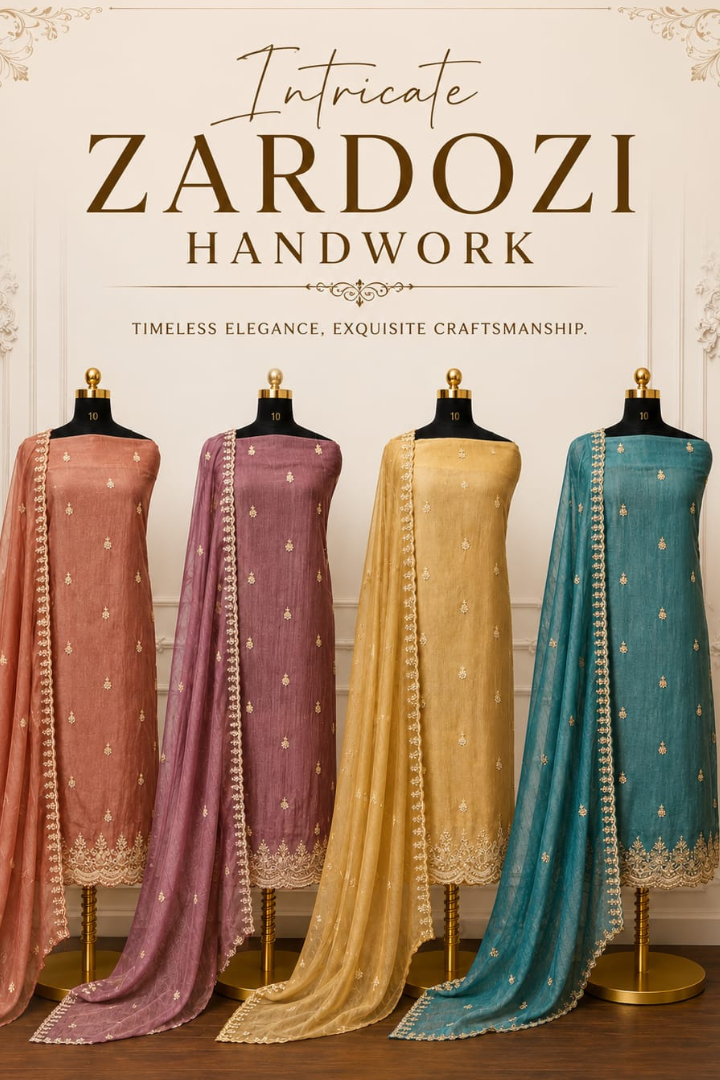 Intricate zardozi handwork festive series | 2510-2513