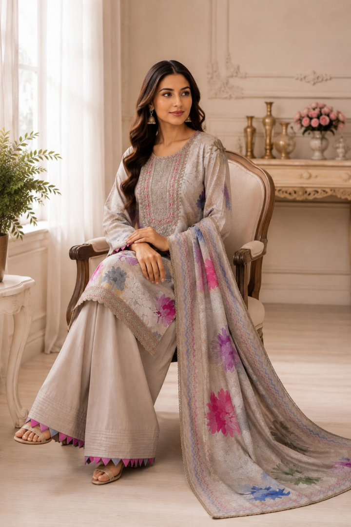 Peony Bloom Farshi Shalwar Series | 4252