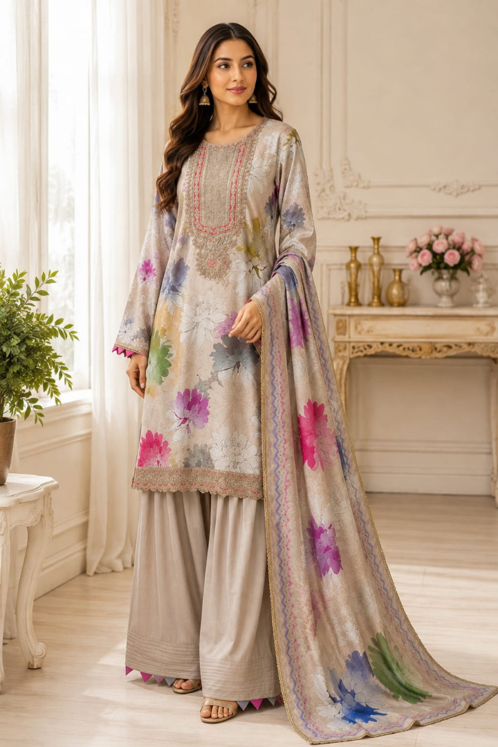 Peony Bloom Farshi Shalwar Series | 4252