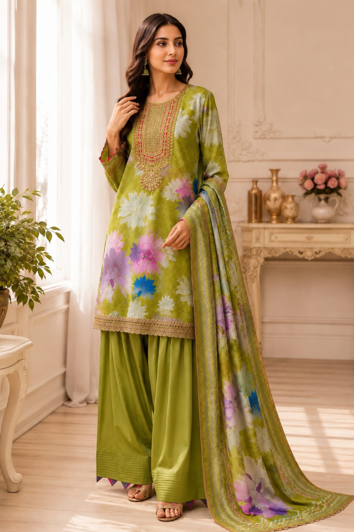 Peony Bloom Farshi Shalwar Series | 4251