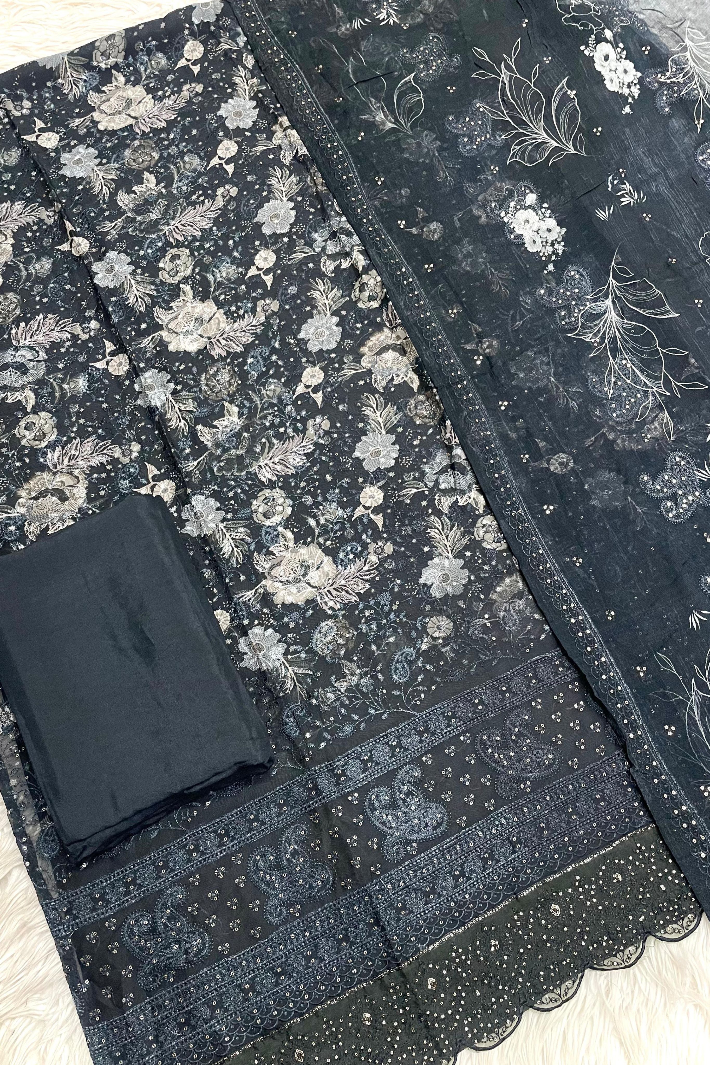 Monochrome Grace: Organza Edition