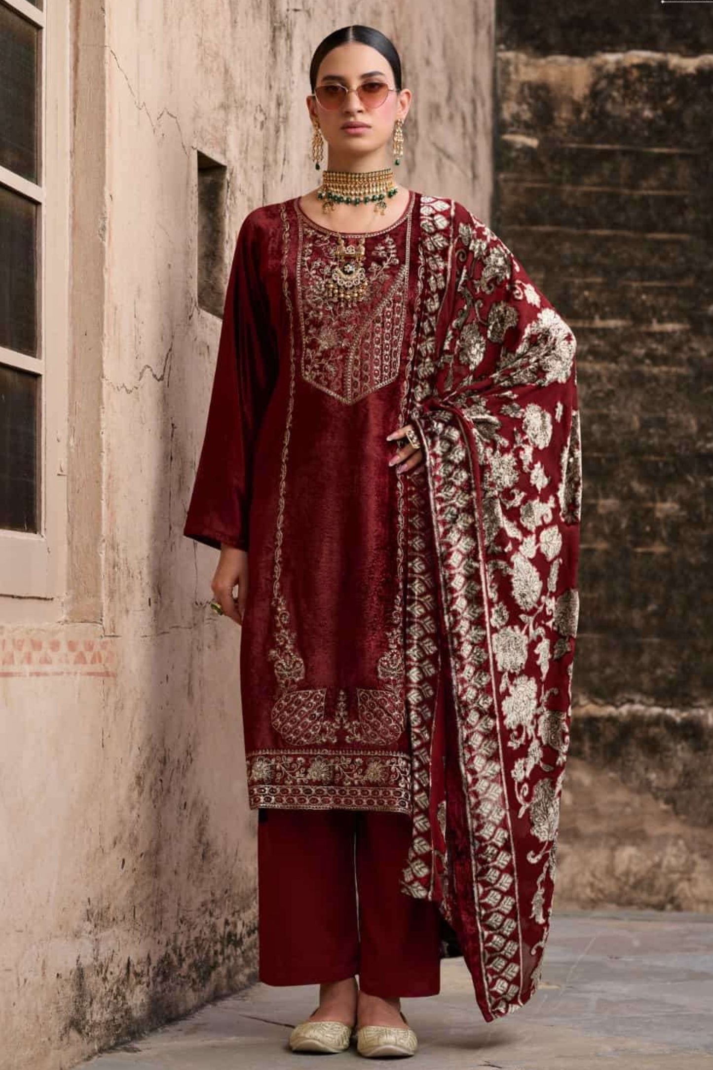 Embroidered Velvet Perfection