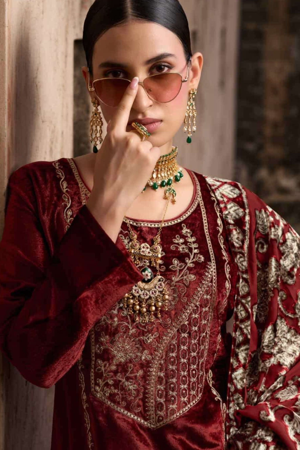 Embroidered Velvet Perfection