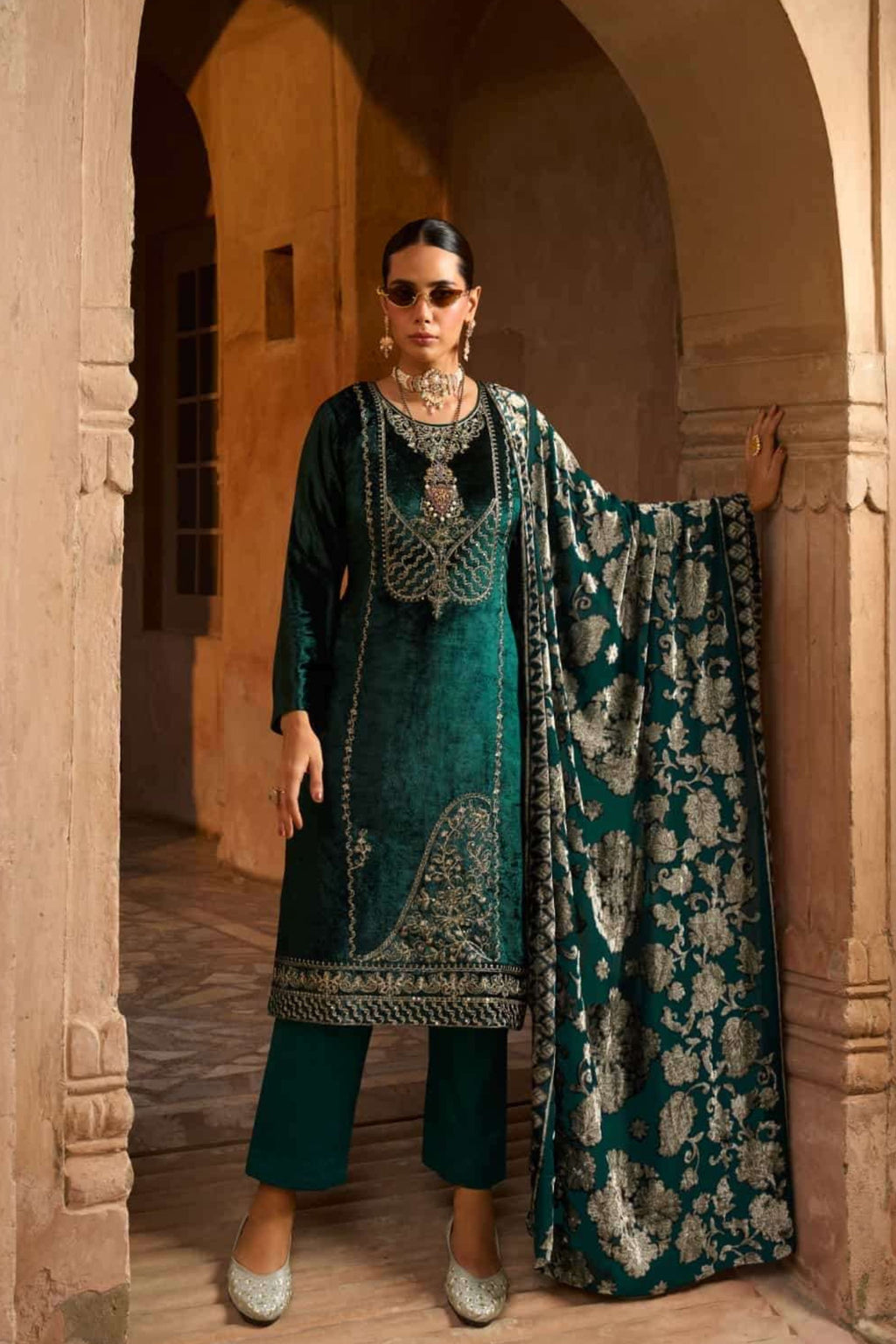 Embroidered Velvet Perfection