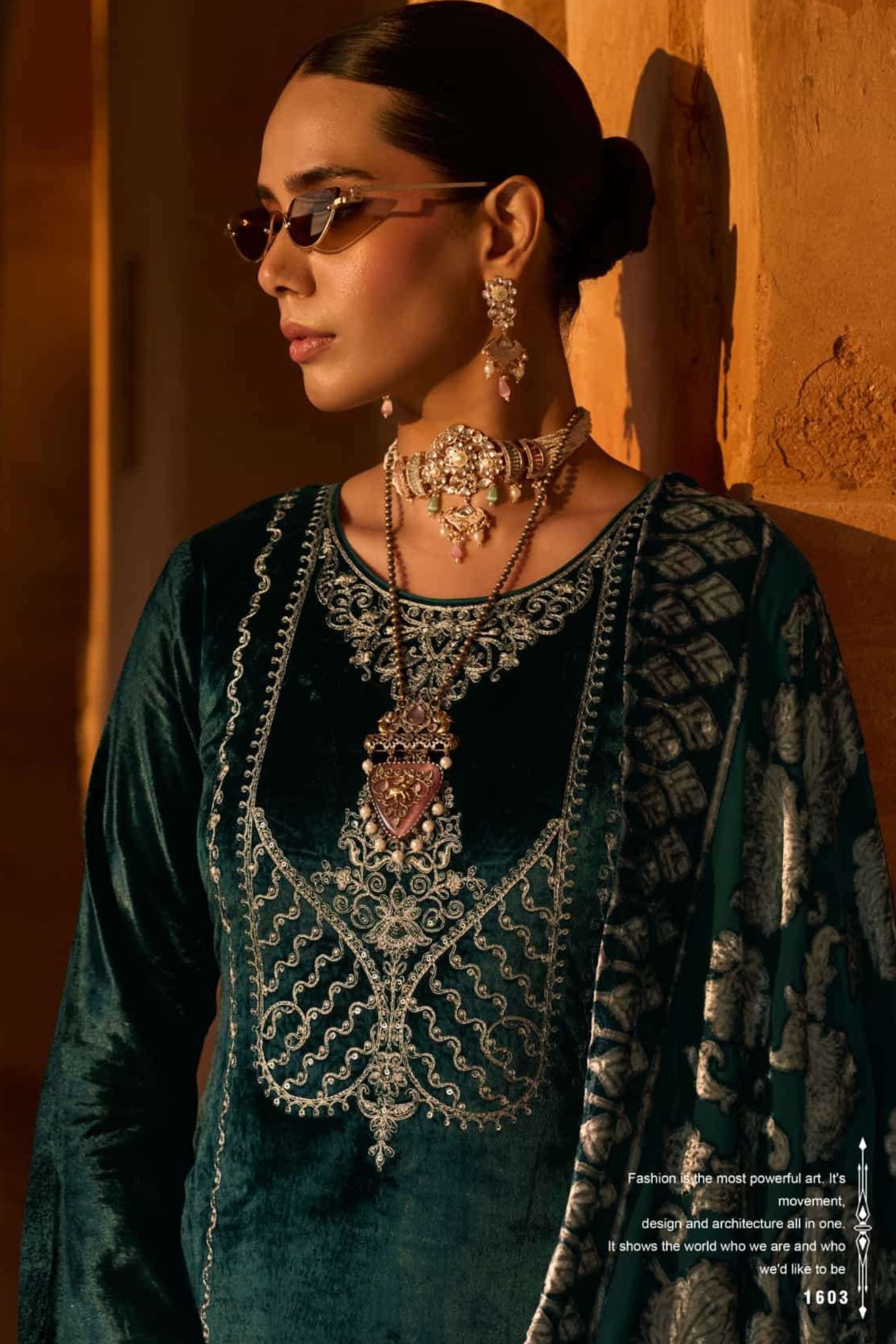 Embroidered Velvet Perfection