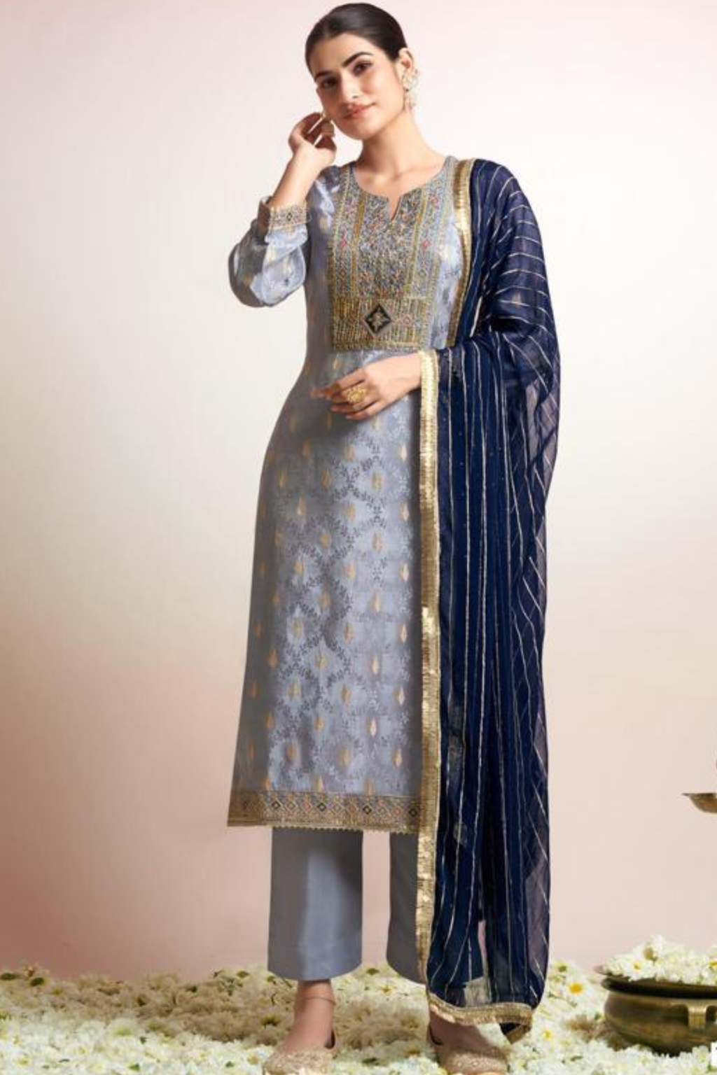 Pure Muslin Shalwar Suit