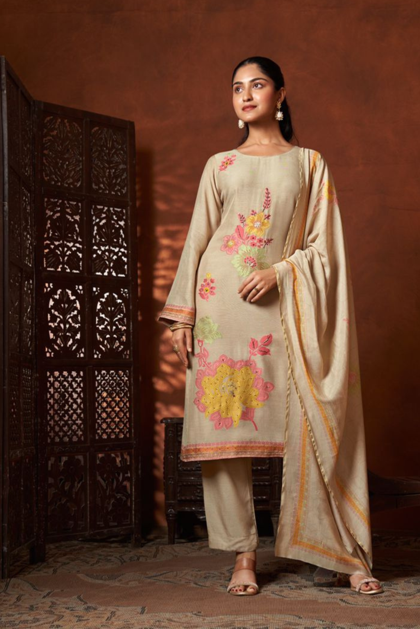 Royal Jacquard Muslin Ensemble