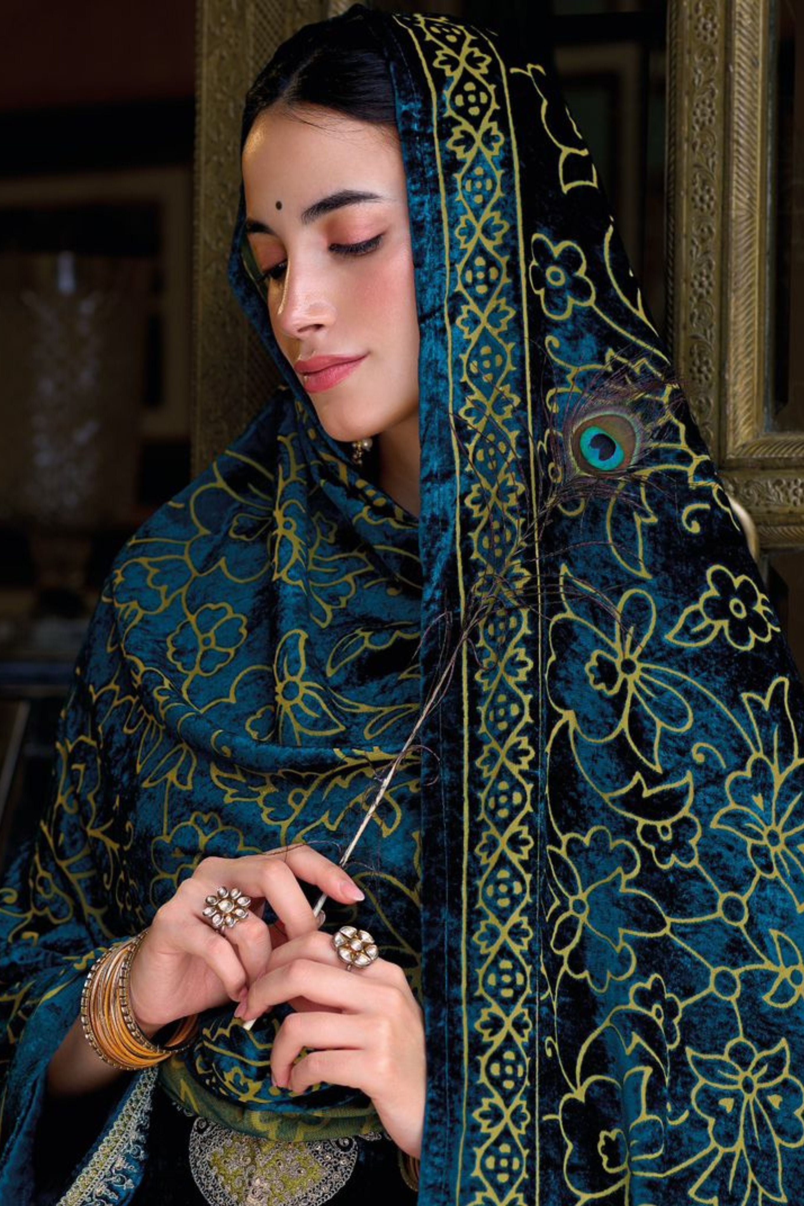 Elegant Velvet Ethnic Outfit