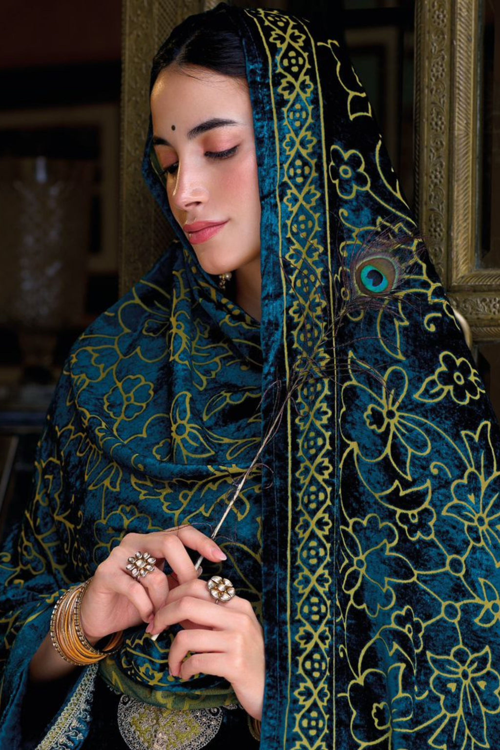 Elegant Velvet Ethnic Outfit