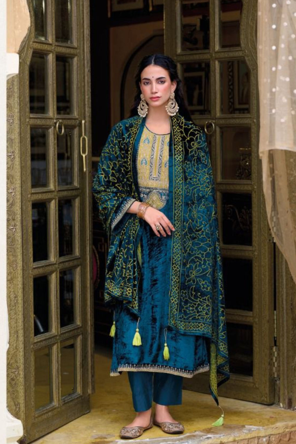 Elegant Velvet Ethnic Outfit