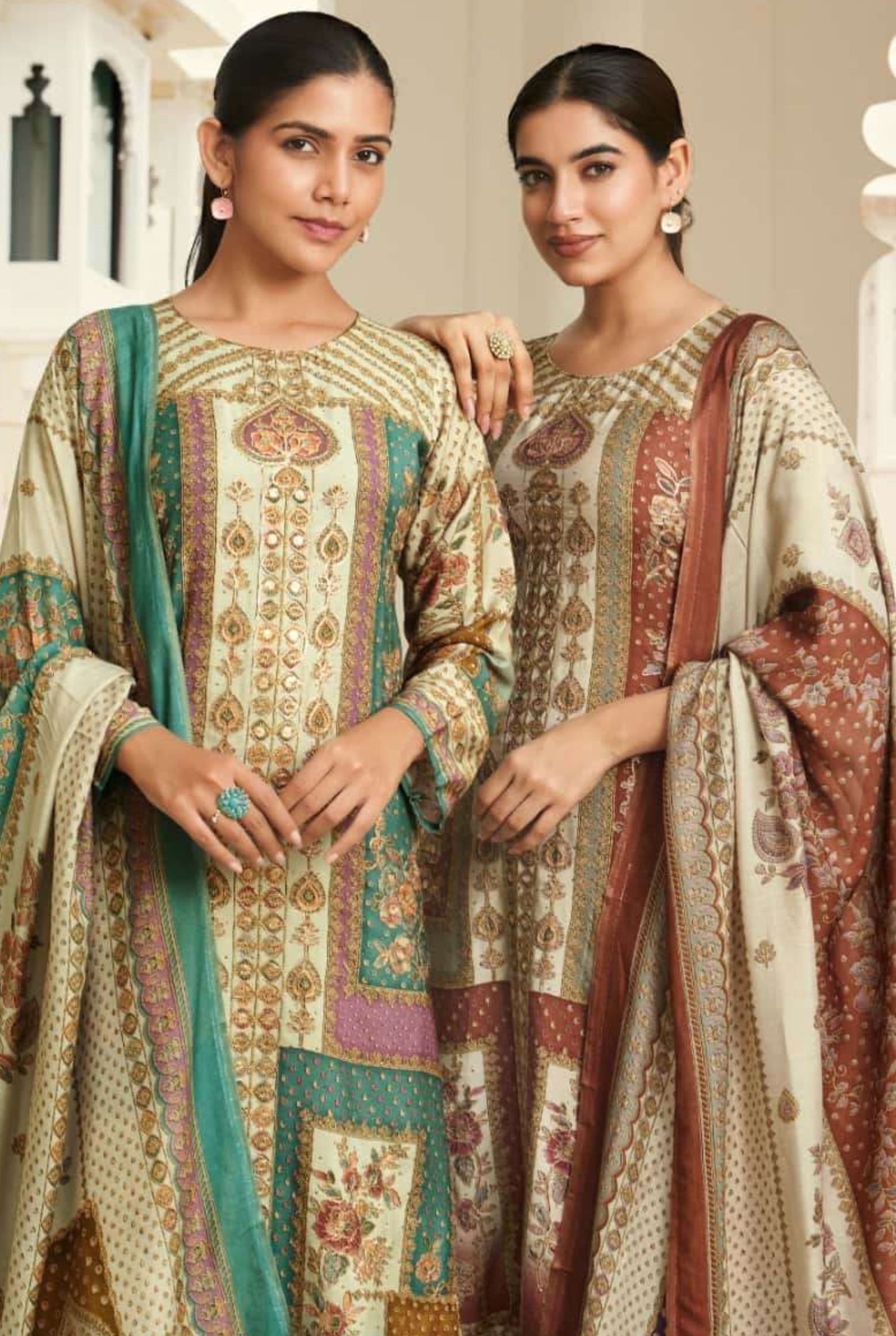 Printed Fancy Muslin Suit || 3103