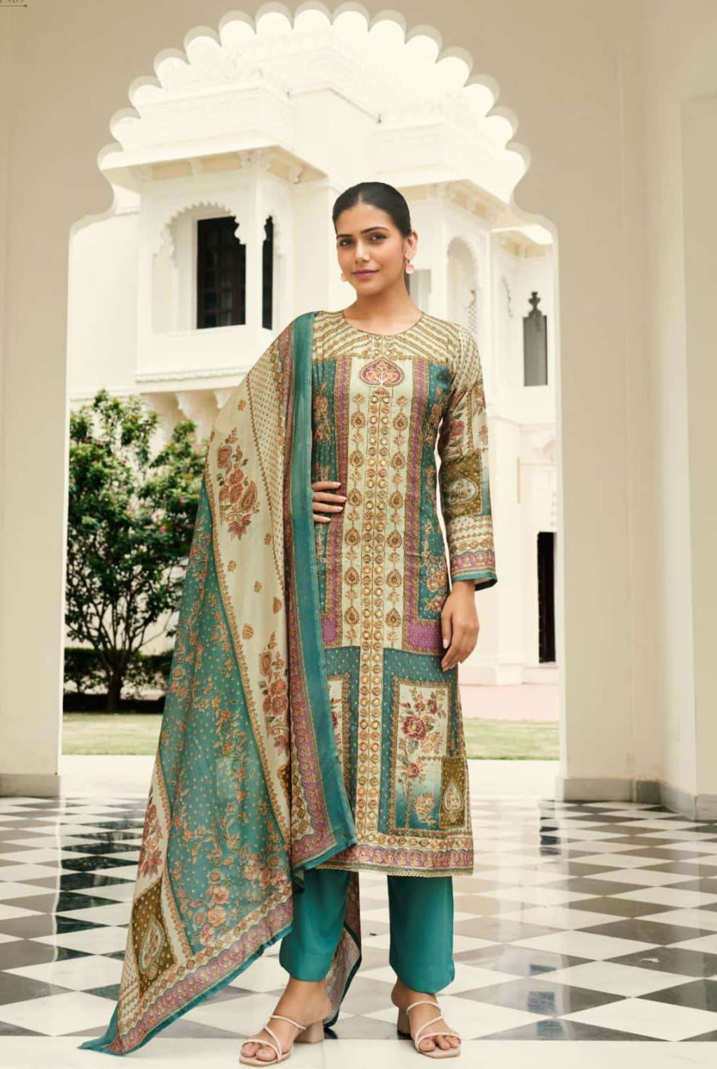 Printed Fancy Muslin Suit || 3103