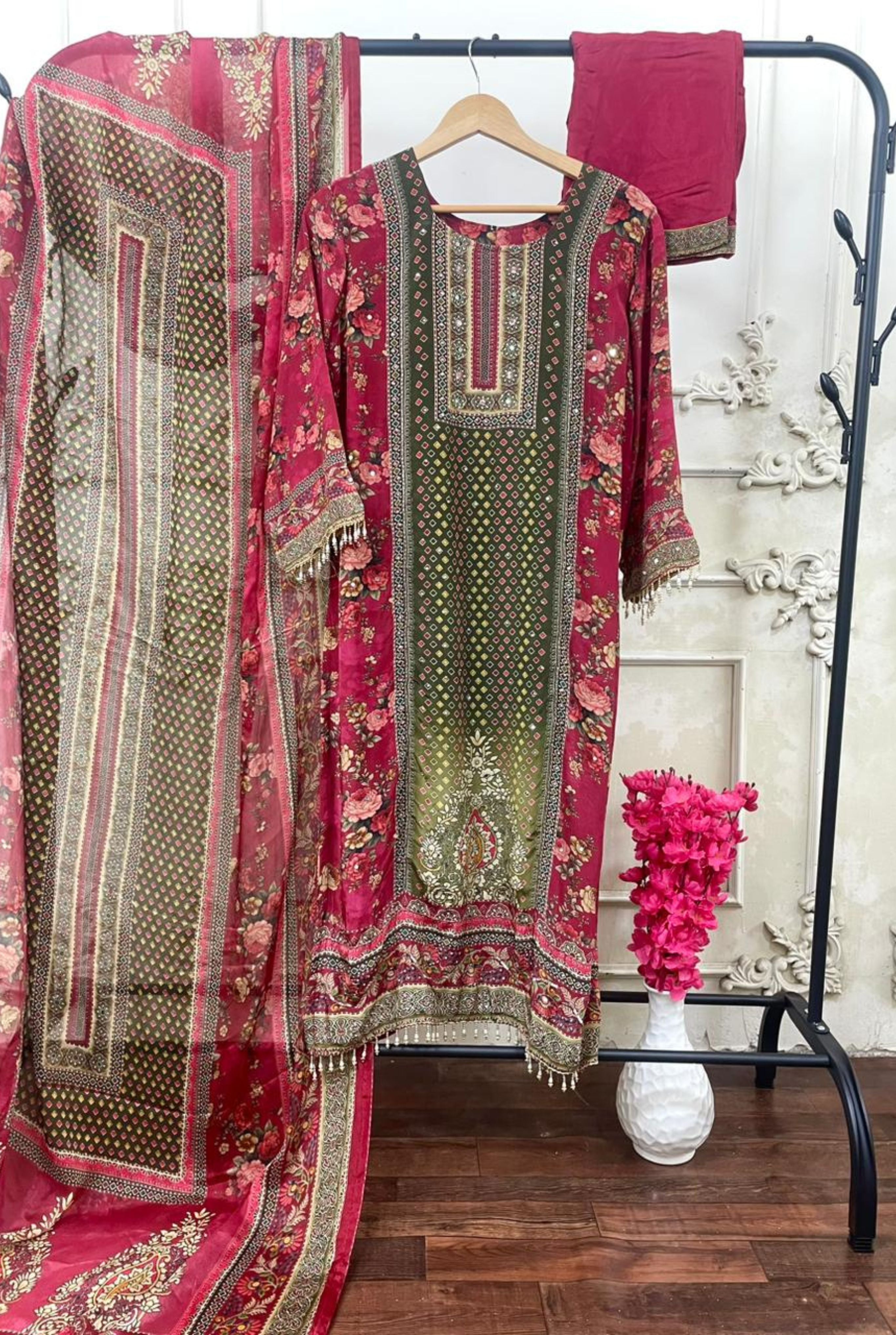 Premium Handwork crepe set | 1702