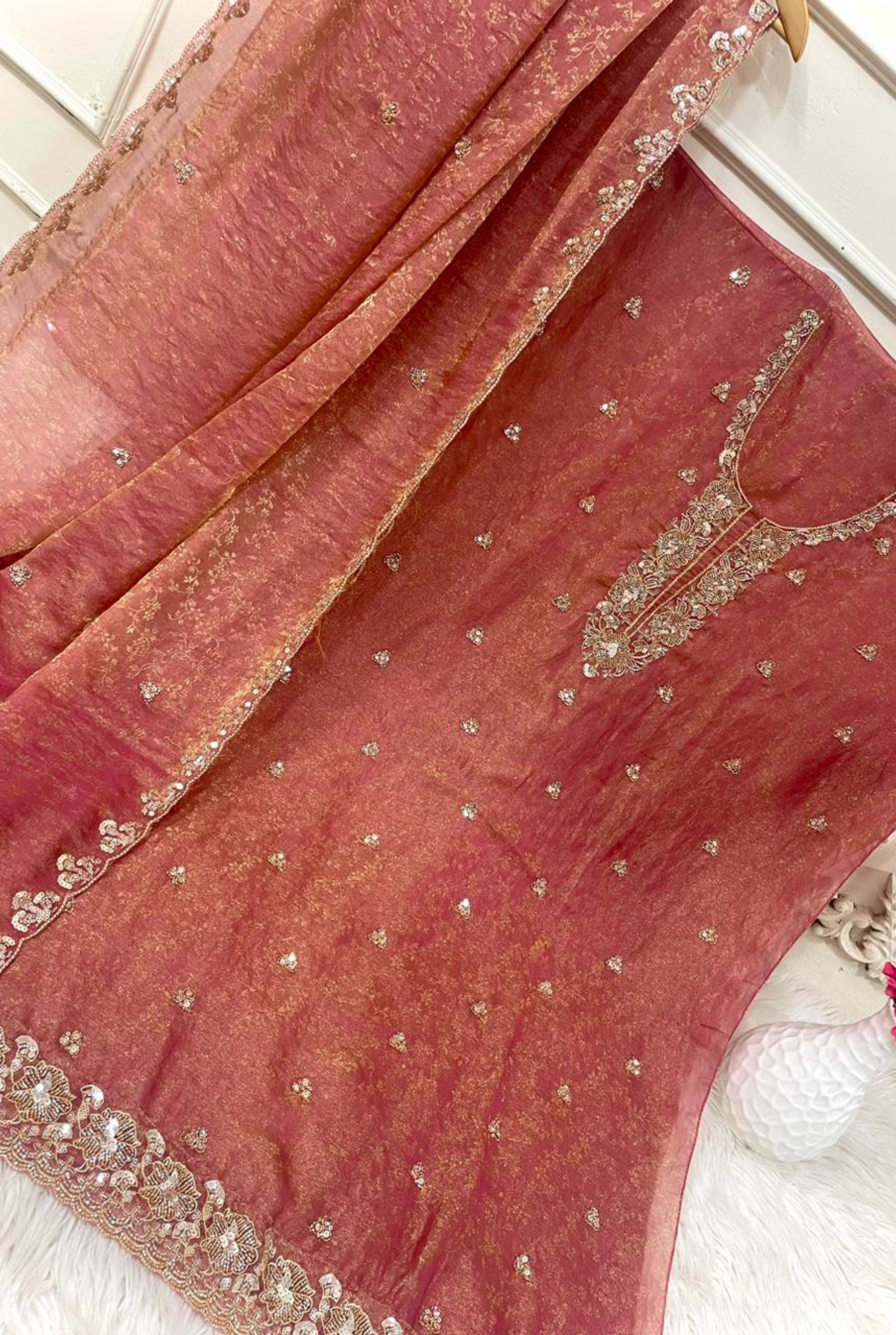 Elegant Shimmer Organza Designer Set | 02