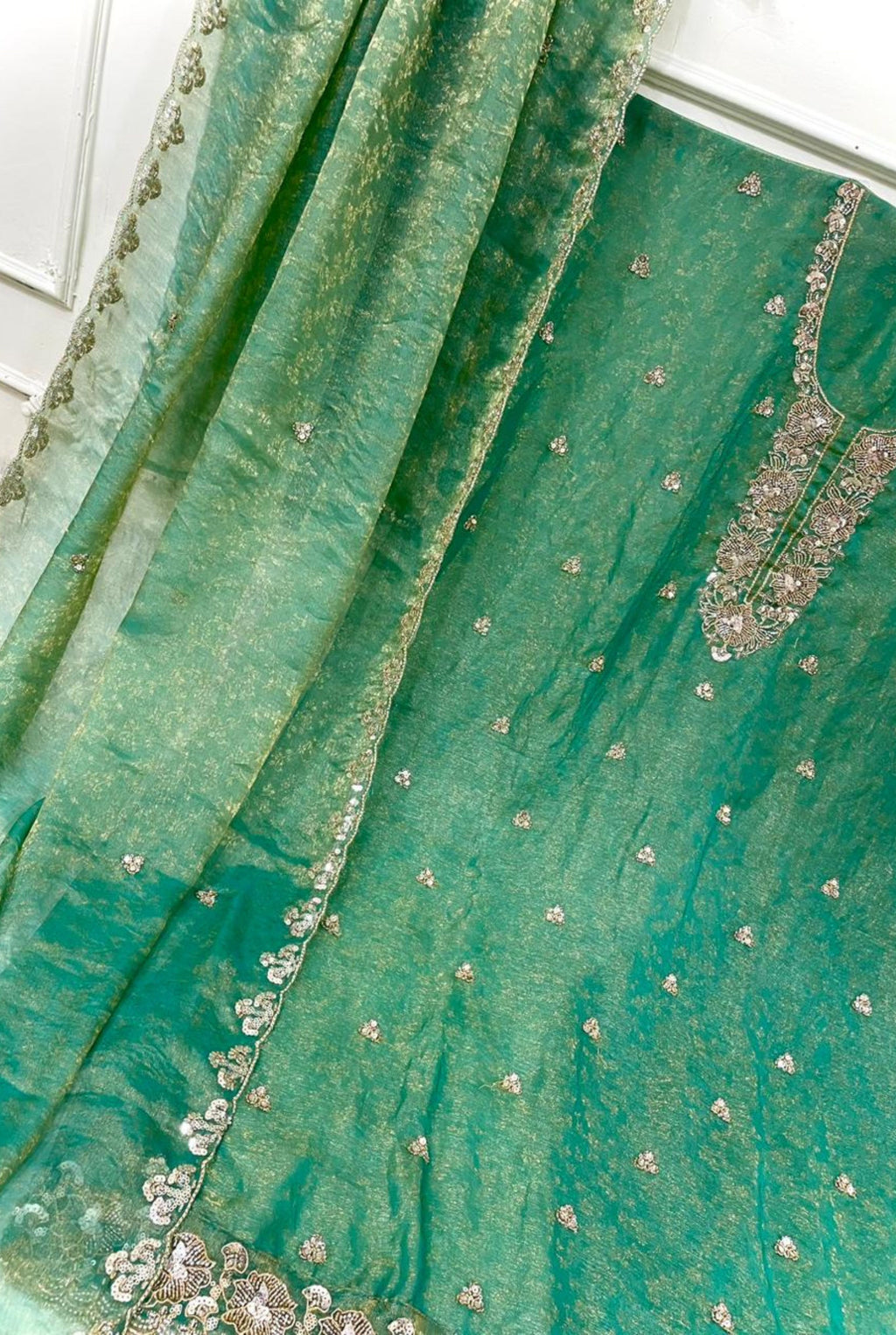 Elegant Shimmer Organza Designer Set | 01