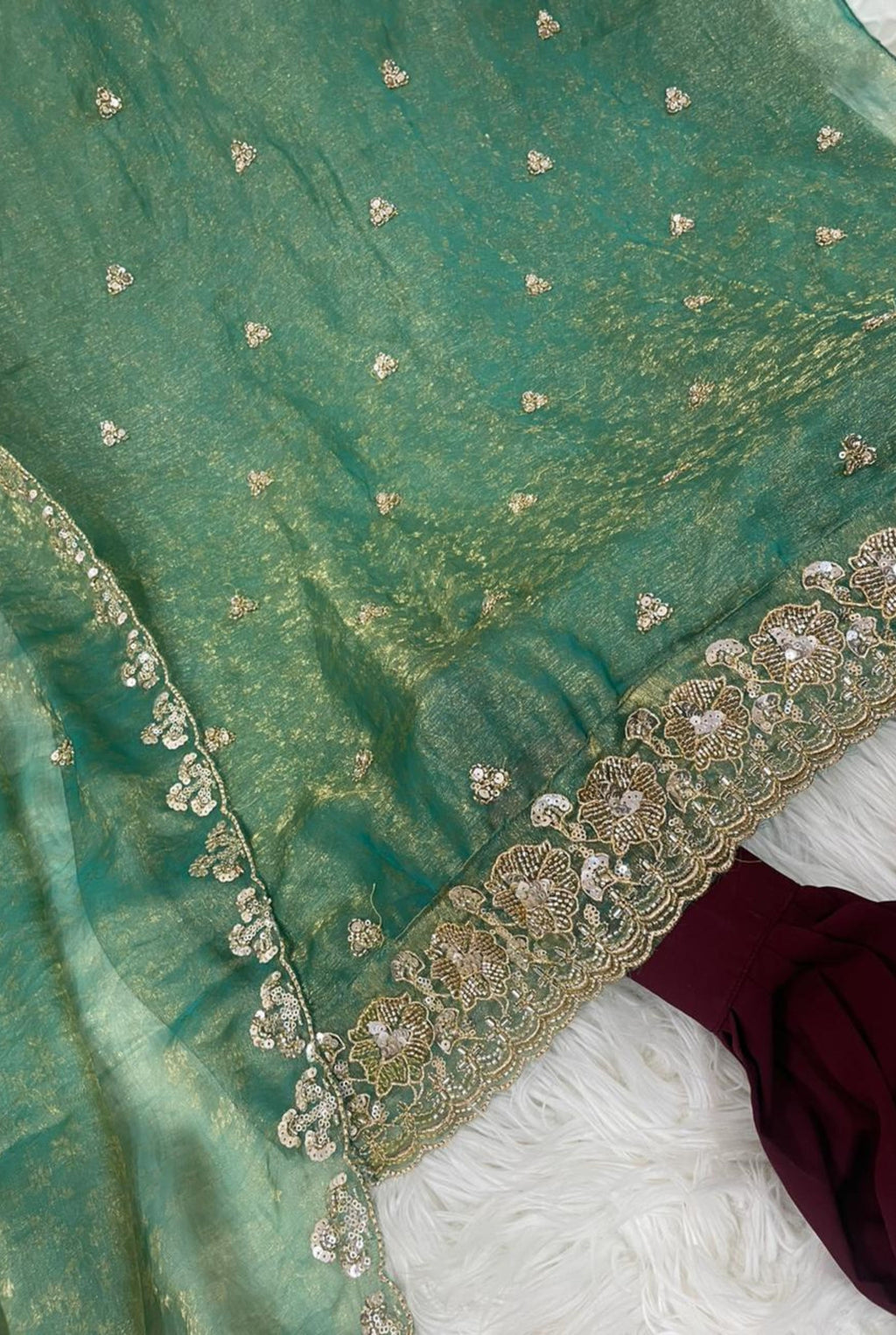 Elegant Shimmer Organza Designer Set | 01