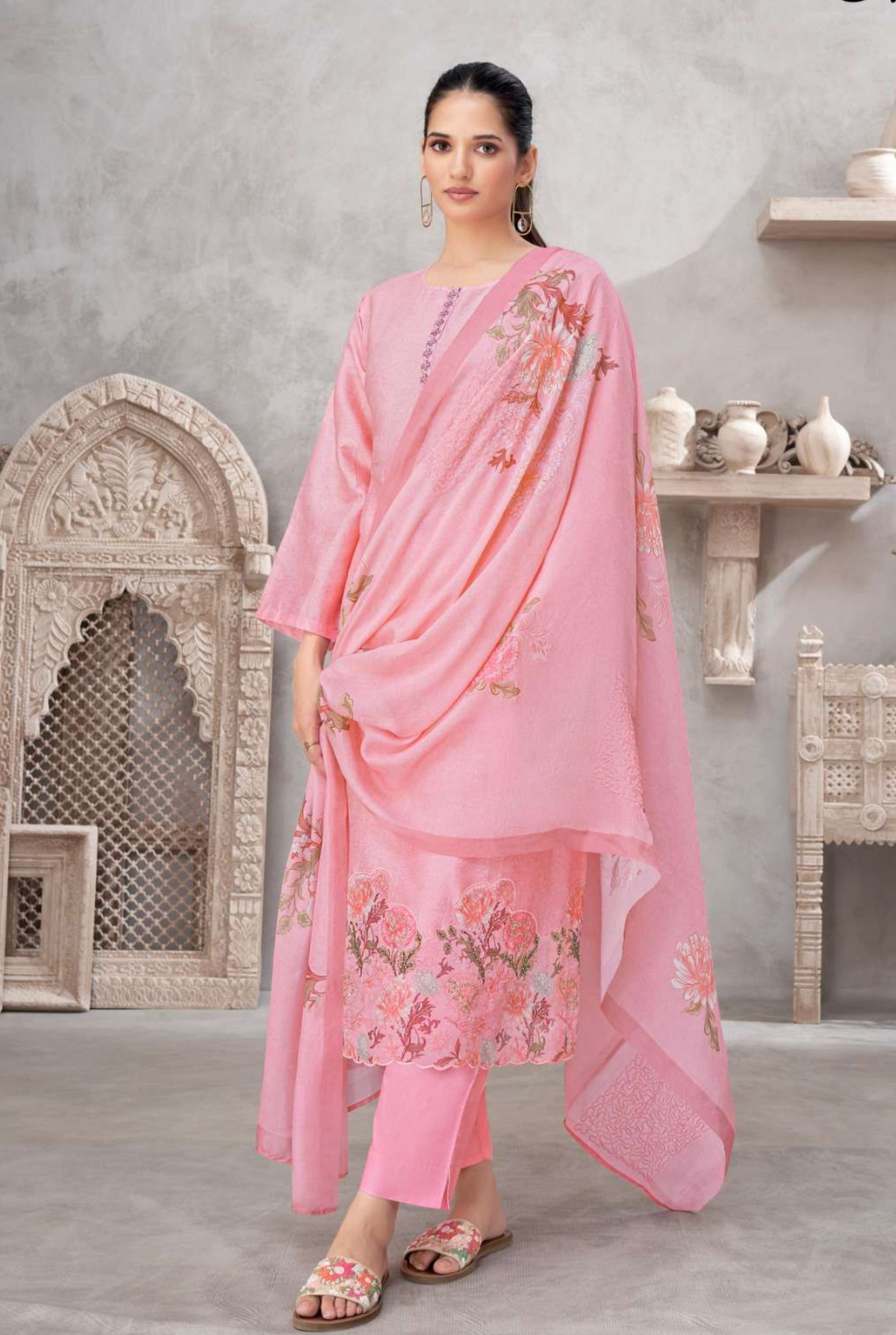 Luxury Muslin Silk Set | 6596
