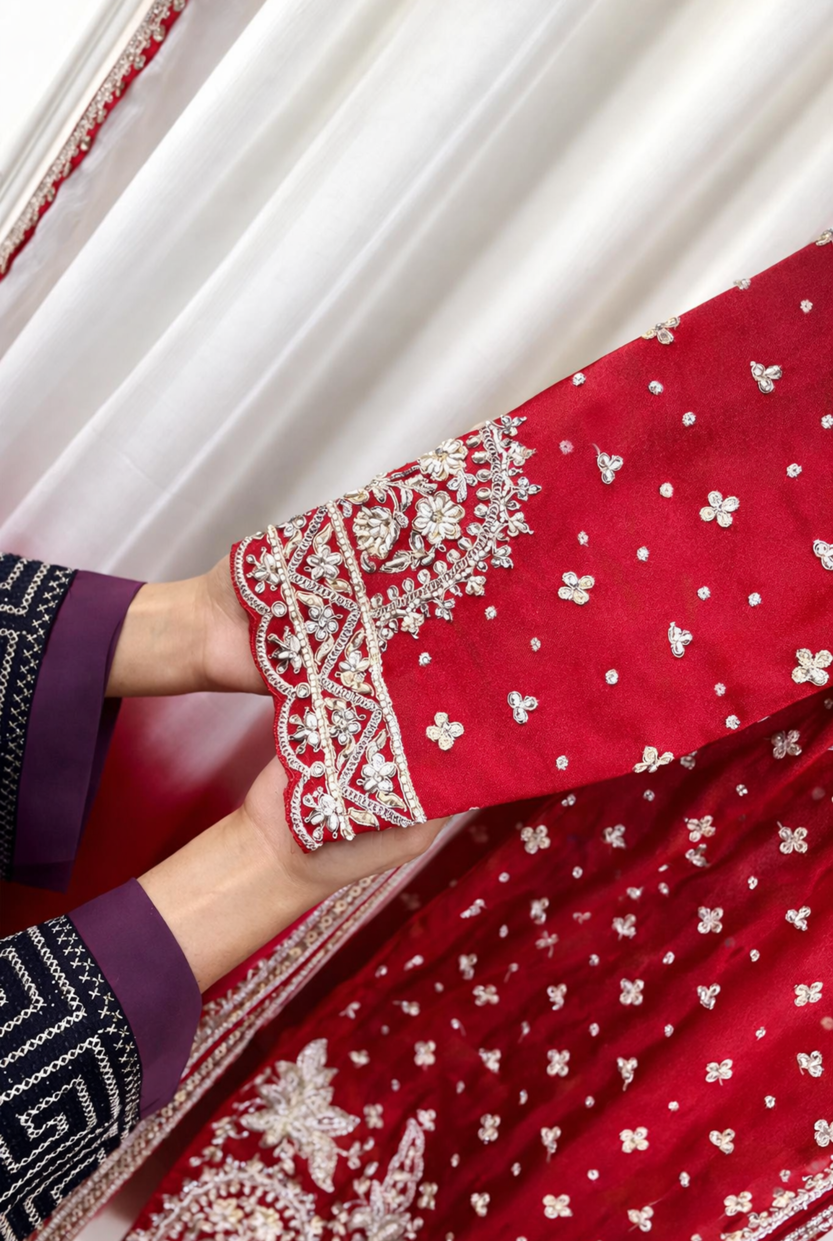 Zarqa Red Festive Collection | 3001