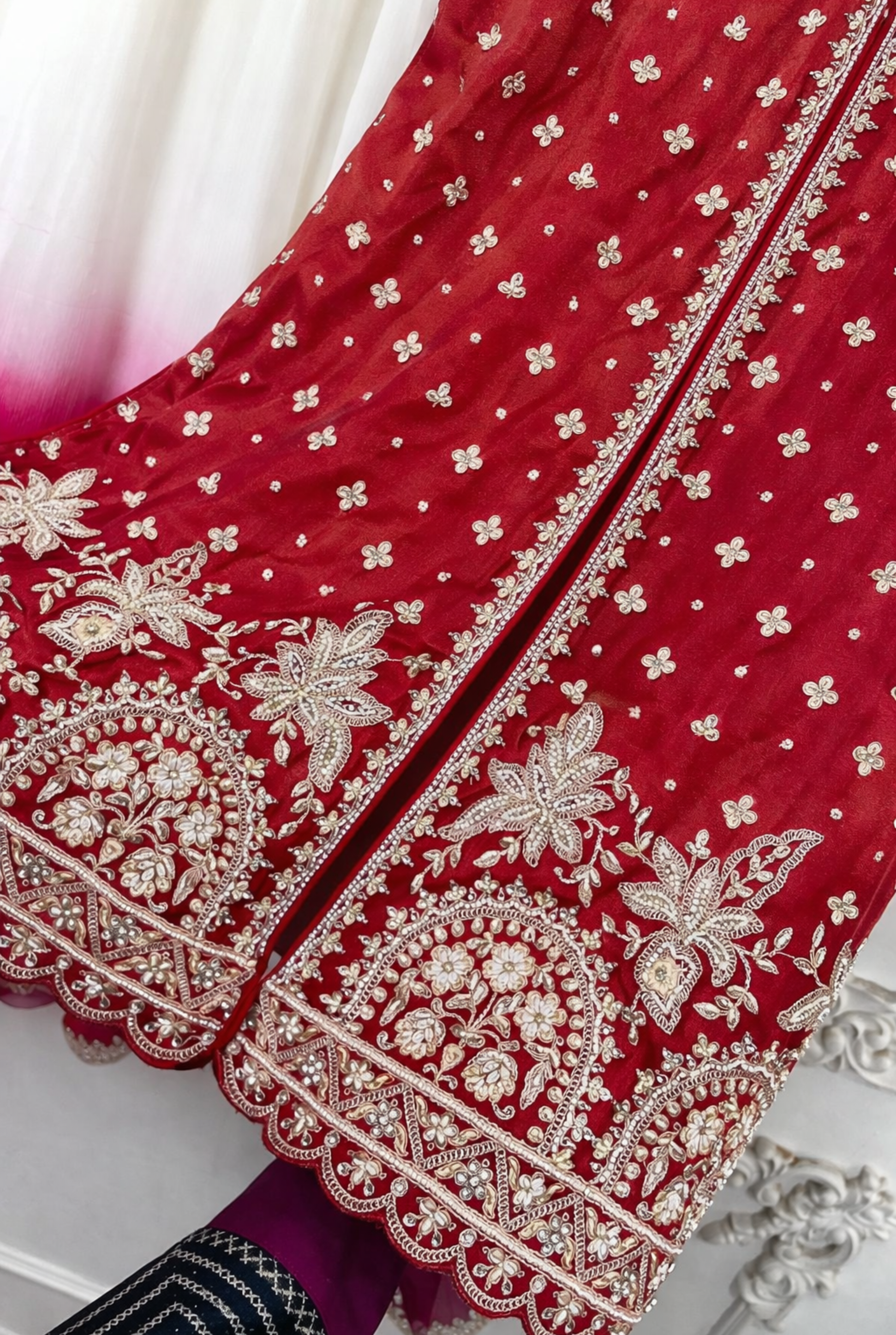 Zarqa Red Festive Collection | 3001