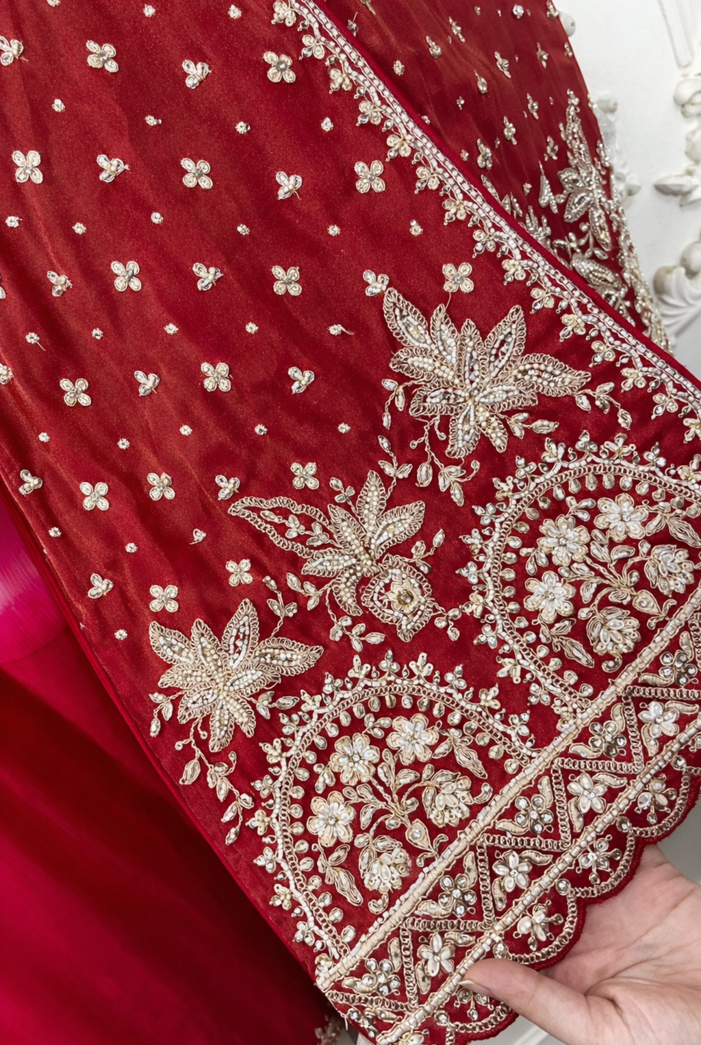 Zarqa Red Festive Collection | 3001