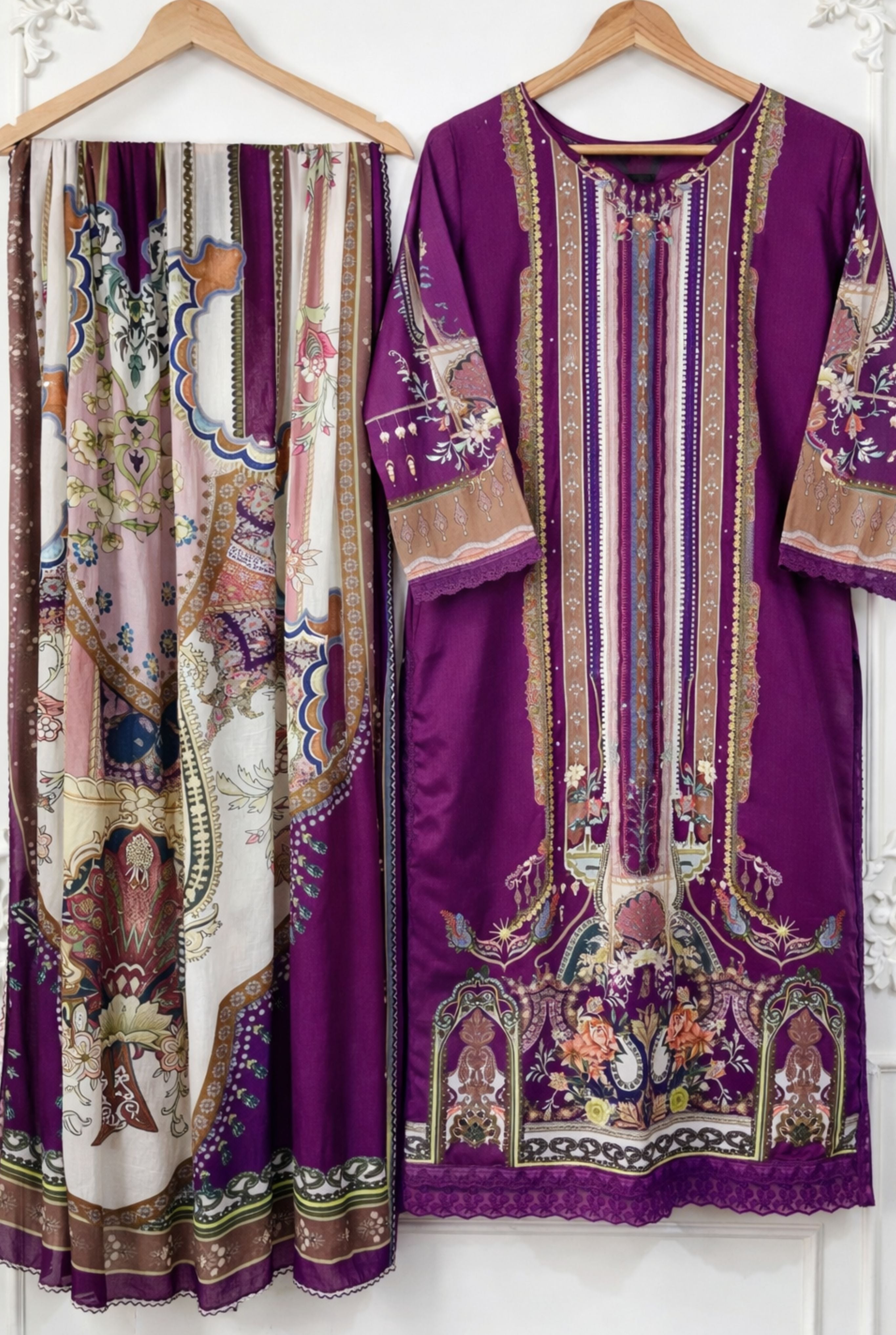 Royal Embellished Printed Suit | 5011