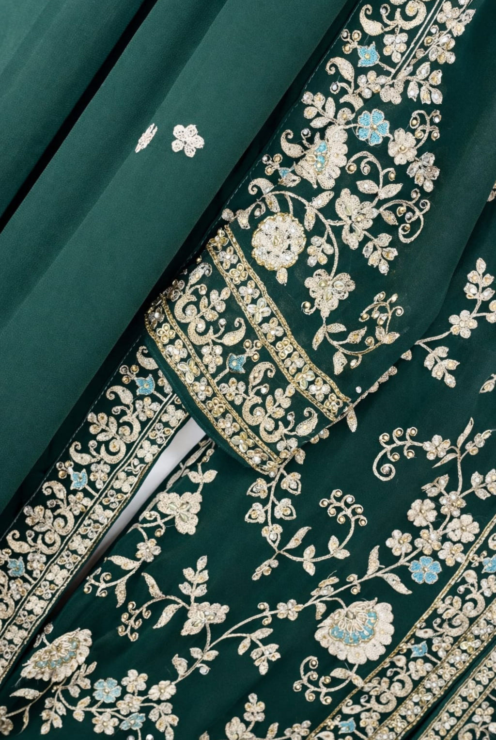 Luxury Embroidered Straight Georgette Gawn | 801