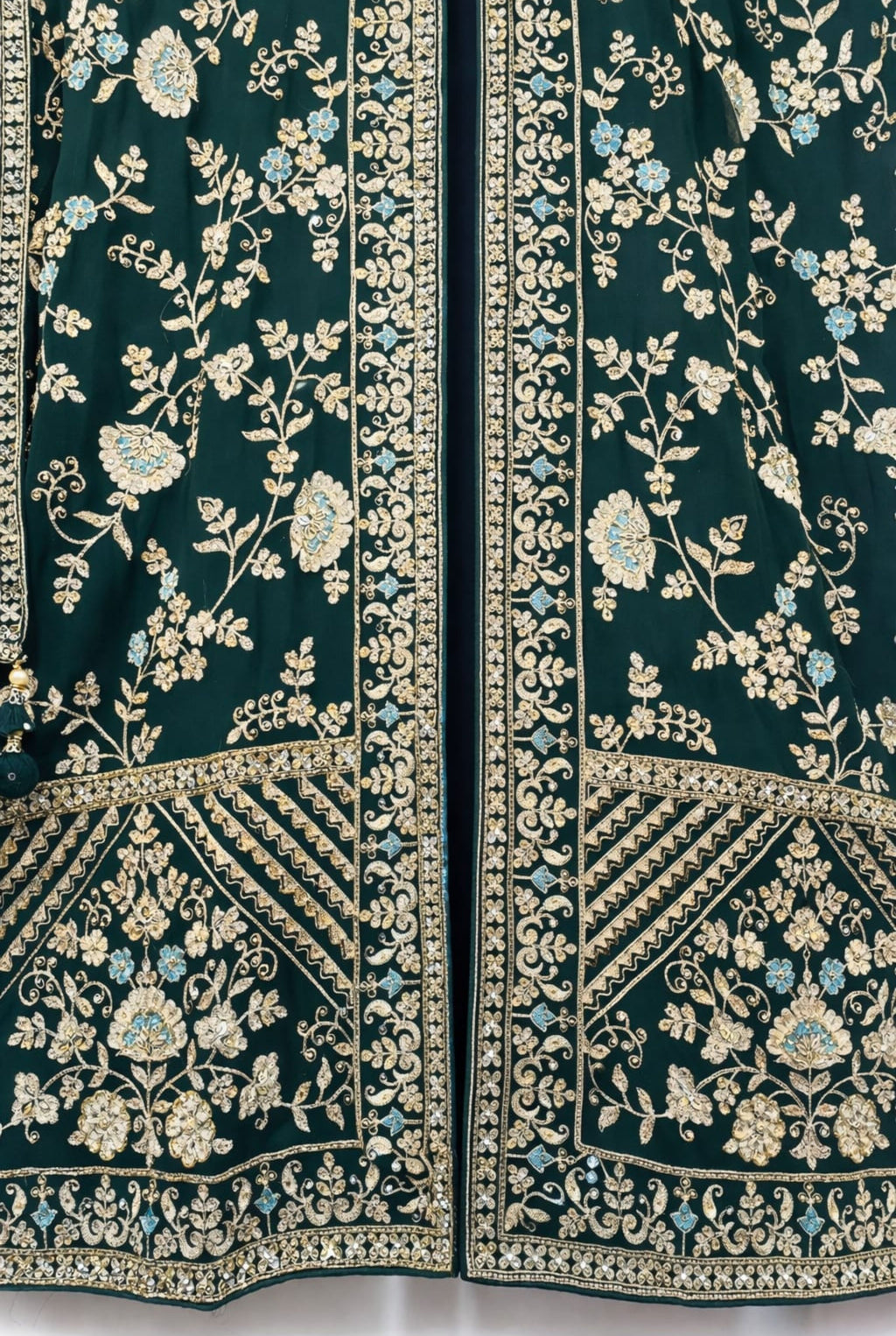 Luxury Embroidered Straight Georgette Gawn | 801