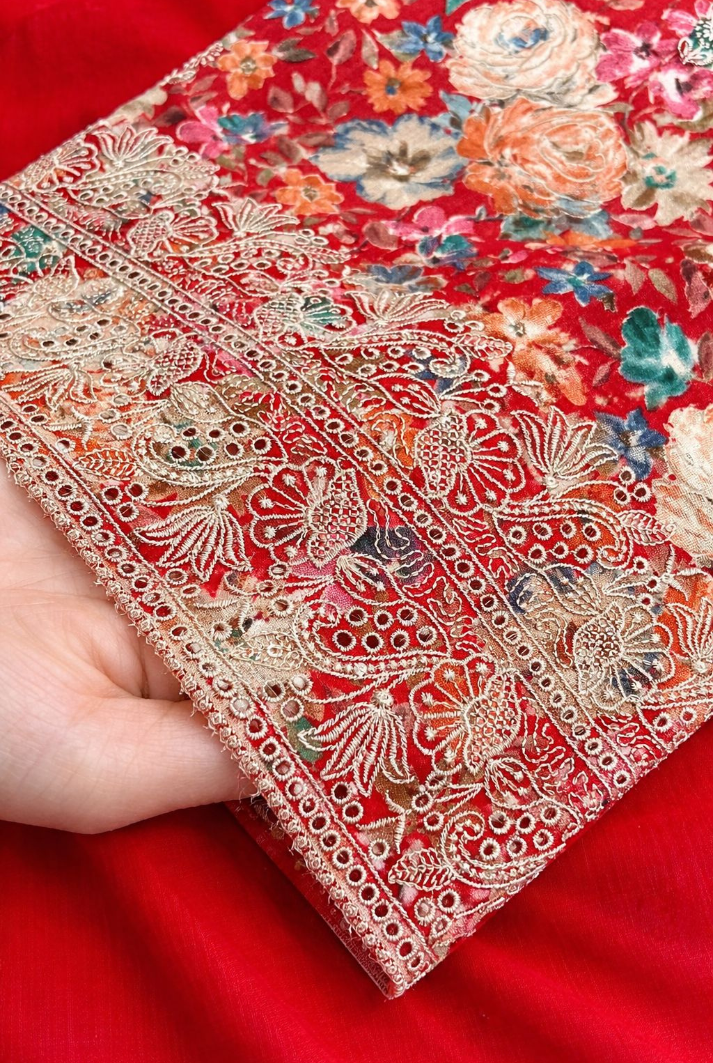 FLORAL SADABAHAR EMB BOTTOM SMR50